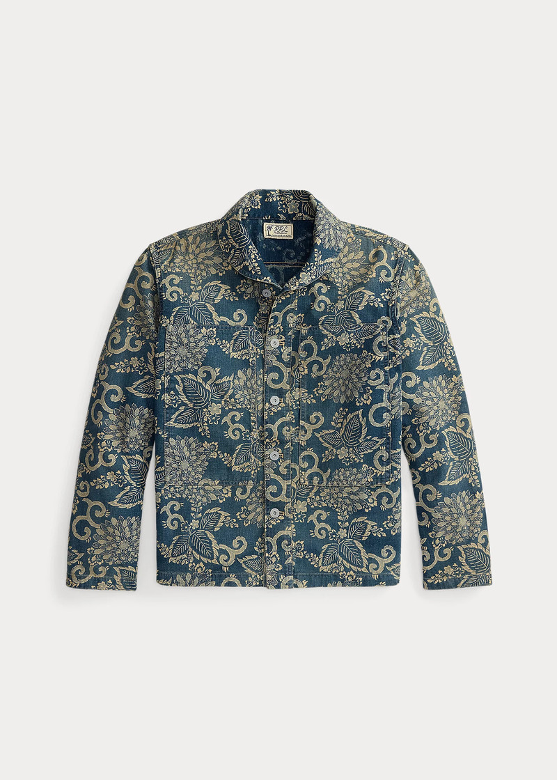 Indigo Print Woven Overshirt 1