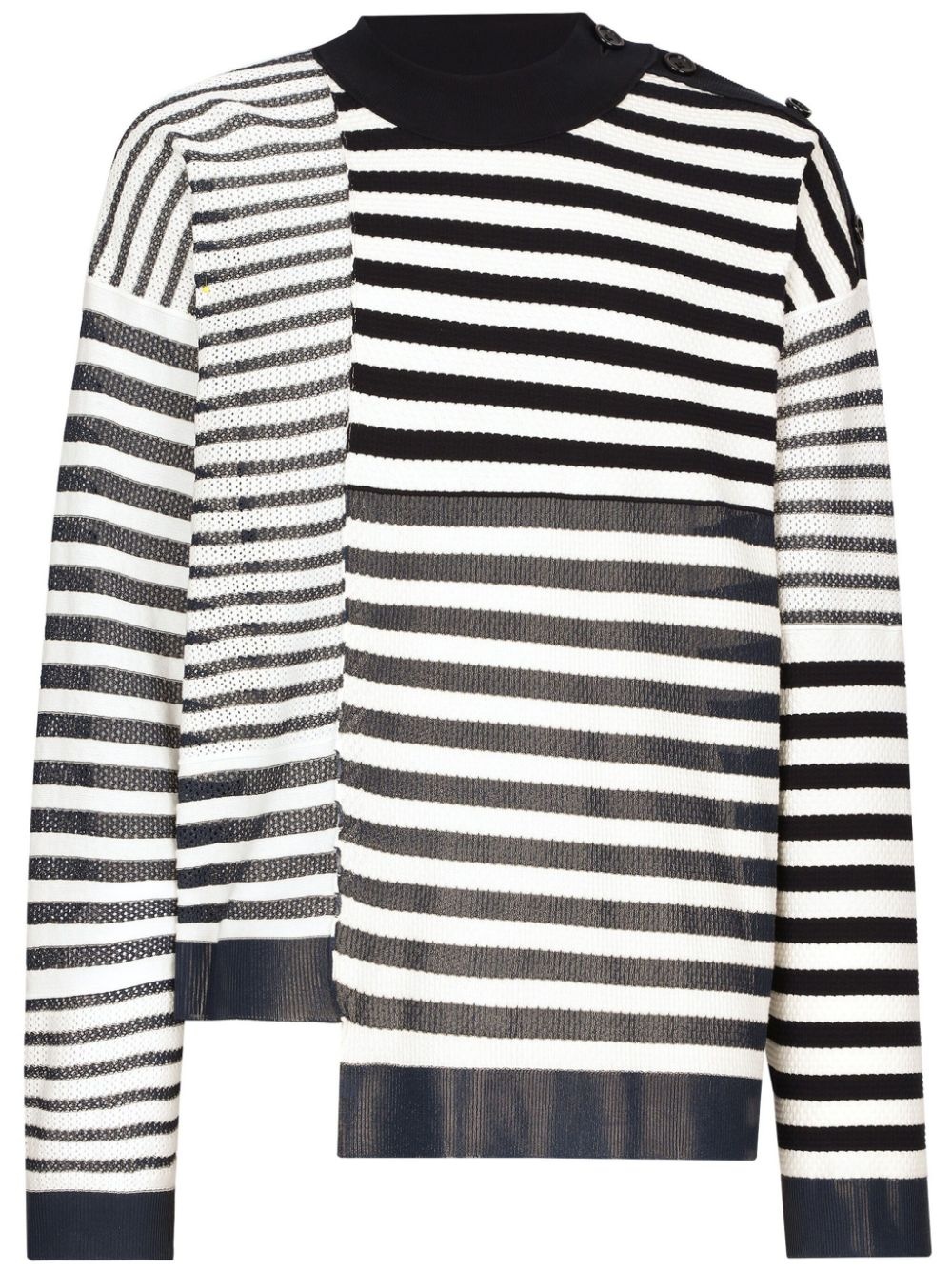 asymmetric striped jumper - 1