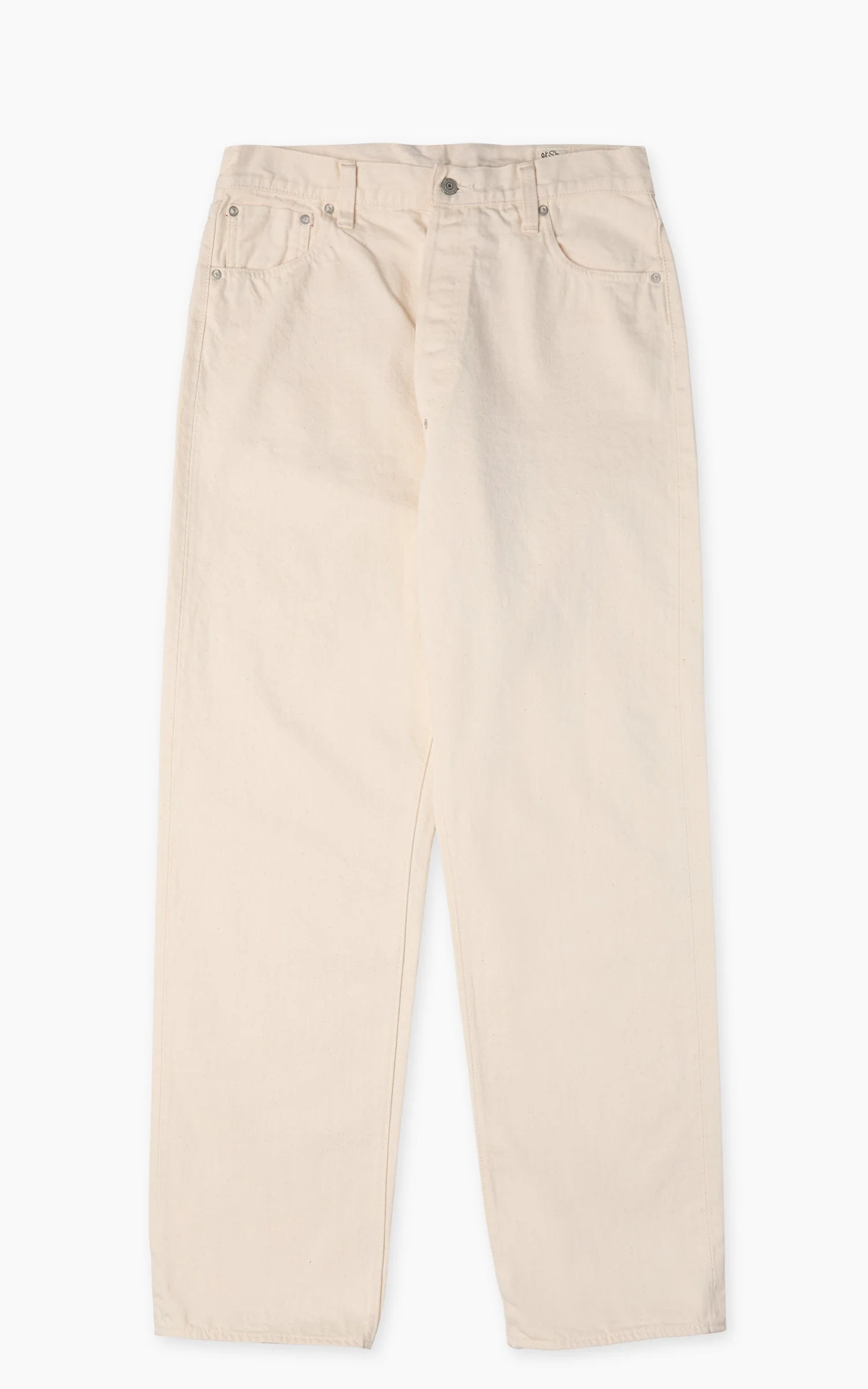ORSLOW 101 GRAND DADS FIT DENIM PANTS ECRU ONE WASH - 1