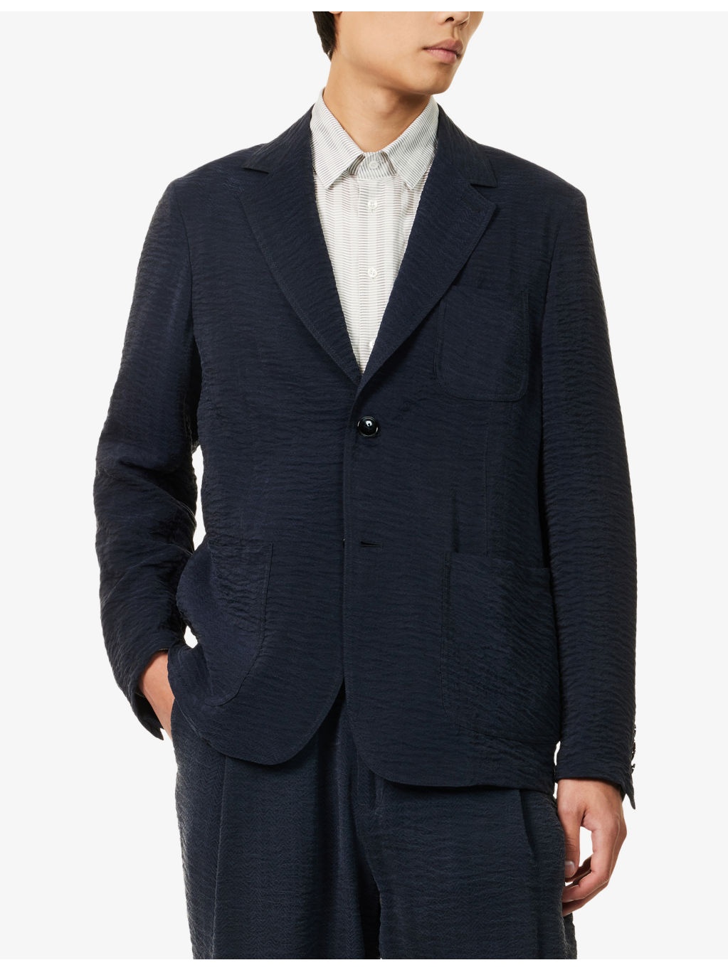 Graphic-Print Long-Sleeve Woven Jacket - 3