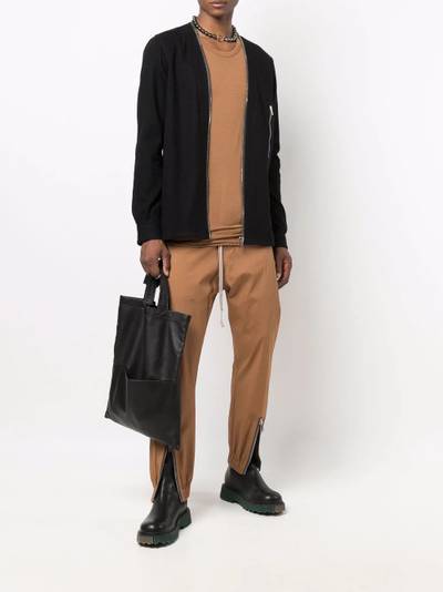 Rick Owens V-neck zip-up shirt outlook