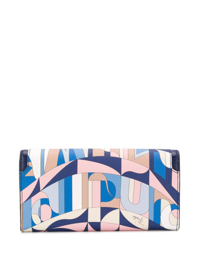 EMILIO PUCCI abstract print wallet outlook