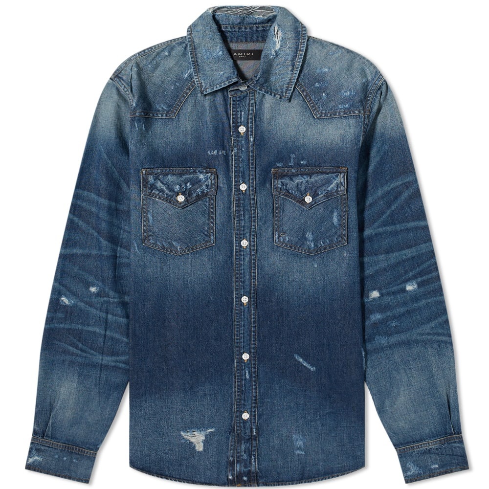 AMIRI Core Denim Western Shirt - 1