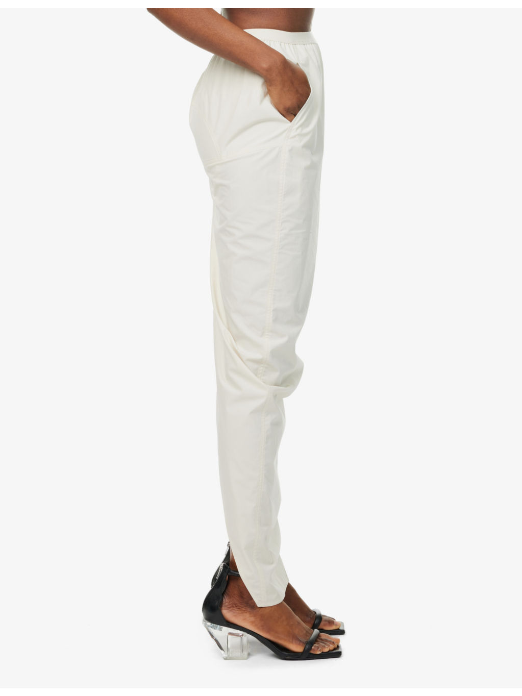Slip-Pocket Back-Slit Cotton Maxi Skirt - 3