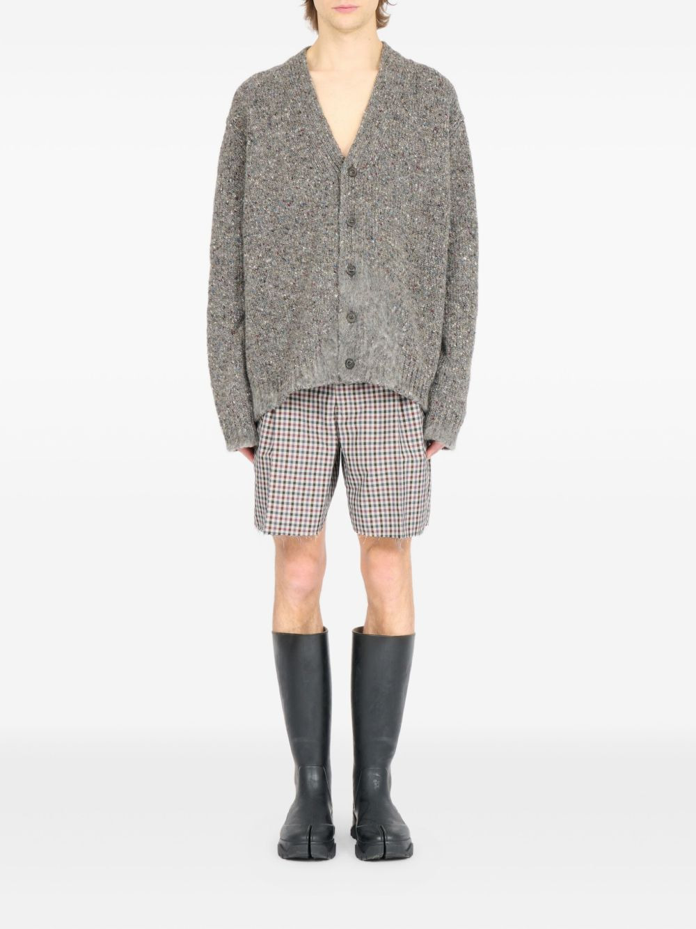 textured button-up cardigan - 2