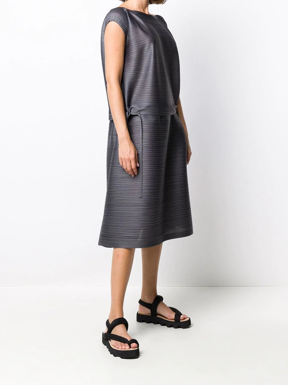 ribbed textured dress - 4