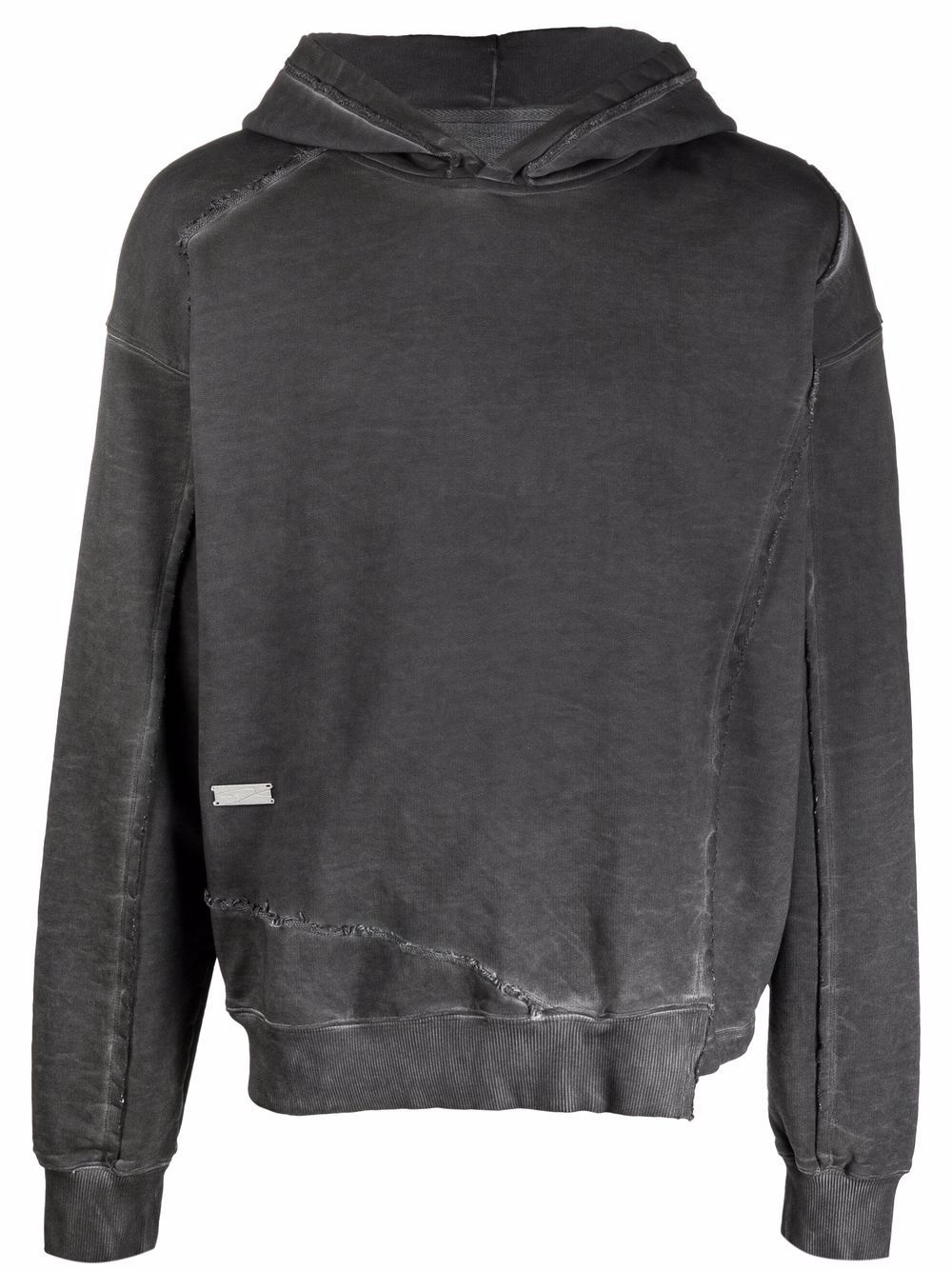 Coherence distressed-effect hoodie - 1