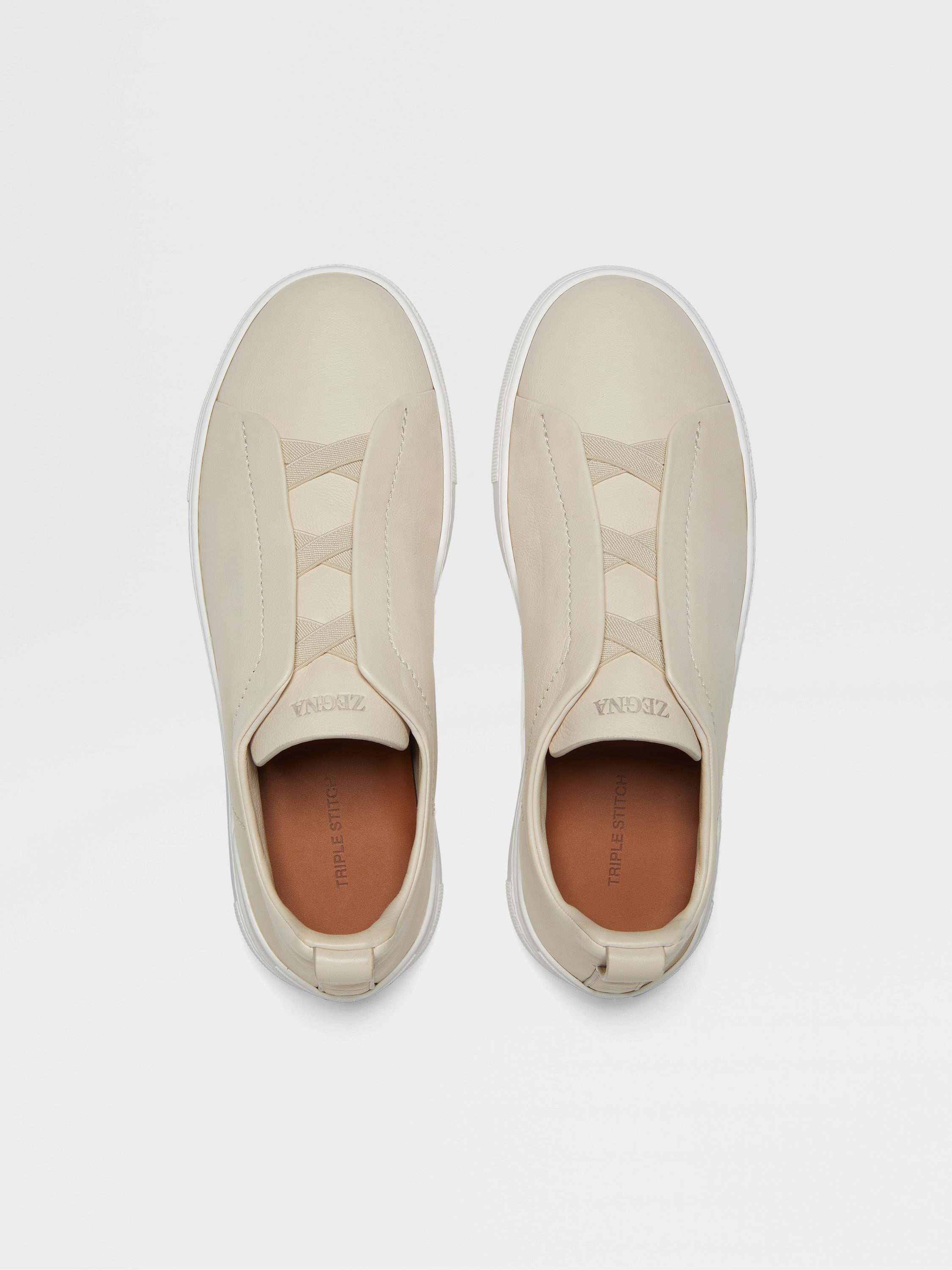 LIGHT BEIGE TRIPLE STITCH™ SECONDSKIN SNEAKERS - 3