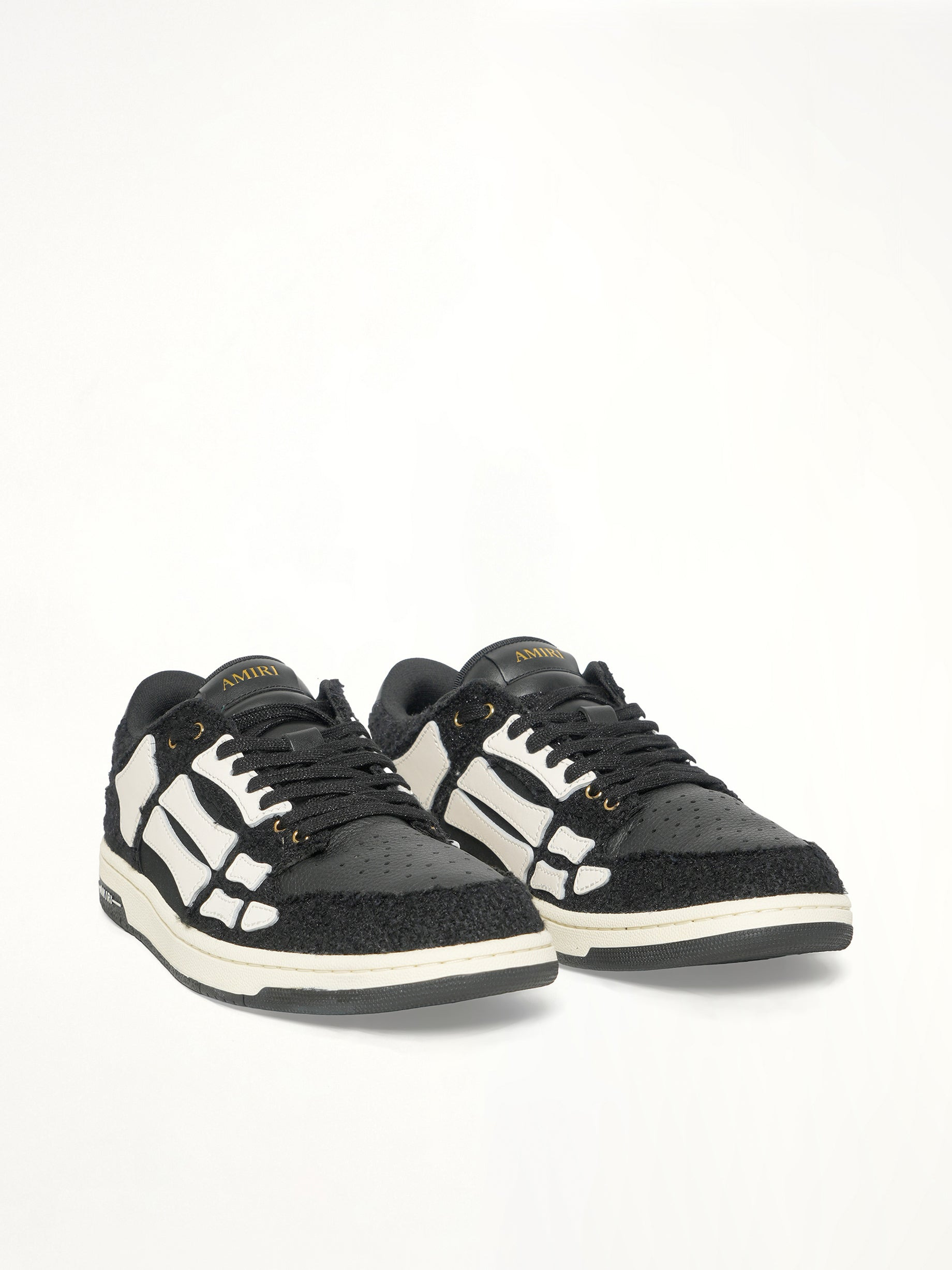 Boucle Skeleton Low Top Sneaker in Black - 2