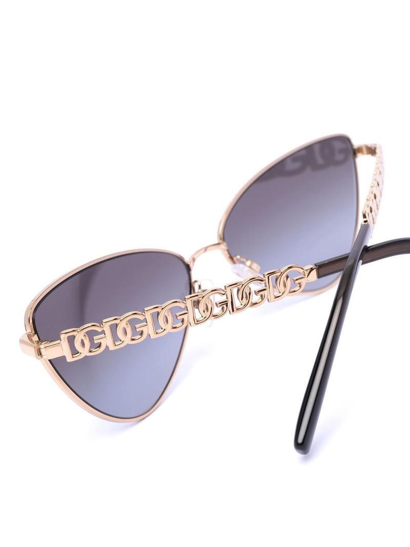logo-chain cat-eye sunglasses 3