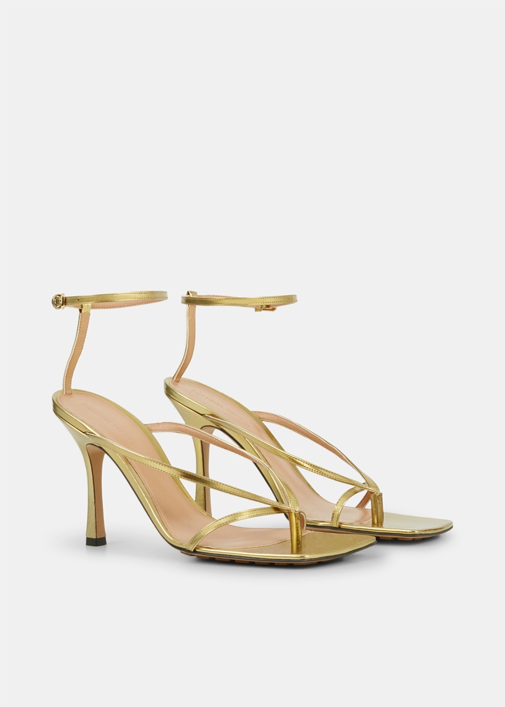 Gold Stretch Strap Sandal - 3