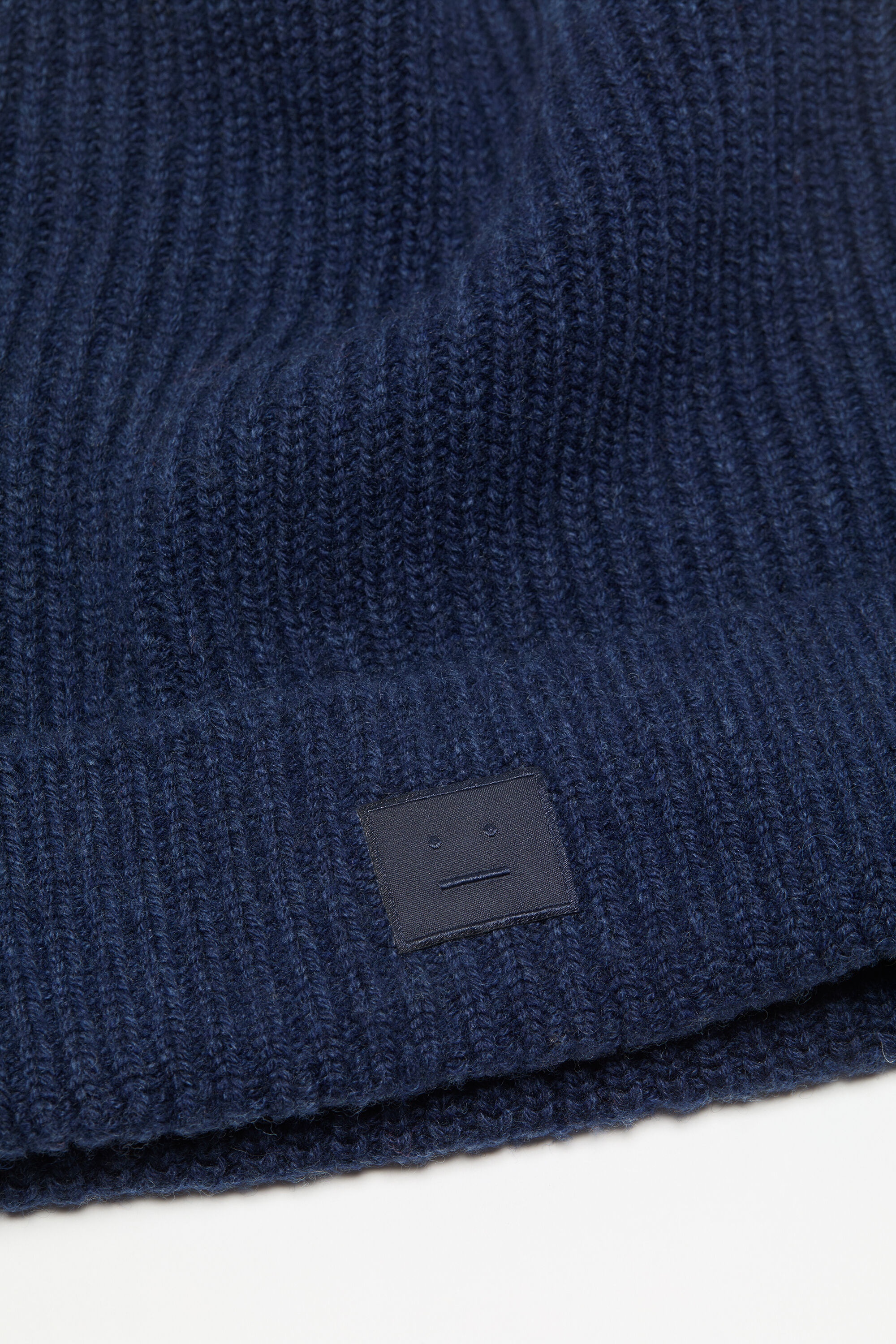 Face logo square beanie - Navy melange - 3