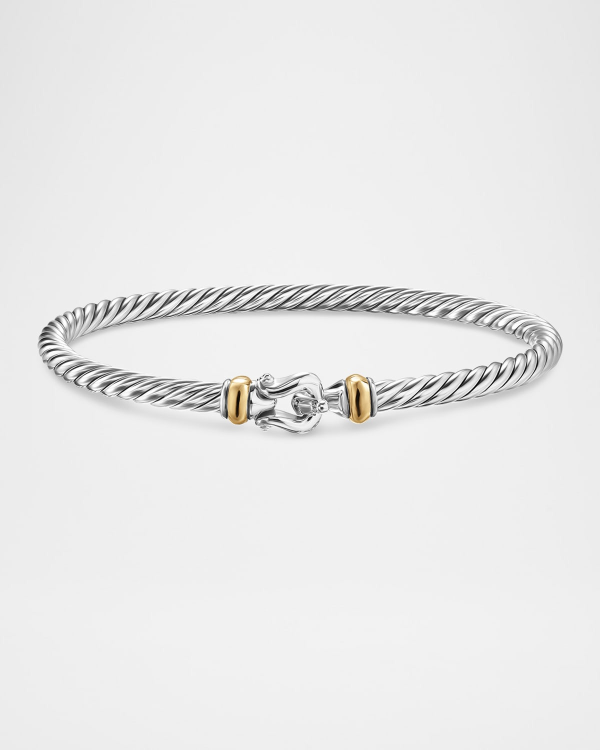 Cable Flex Buckle Bracelet in Sterling Silver, 4mm - 6