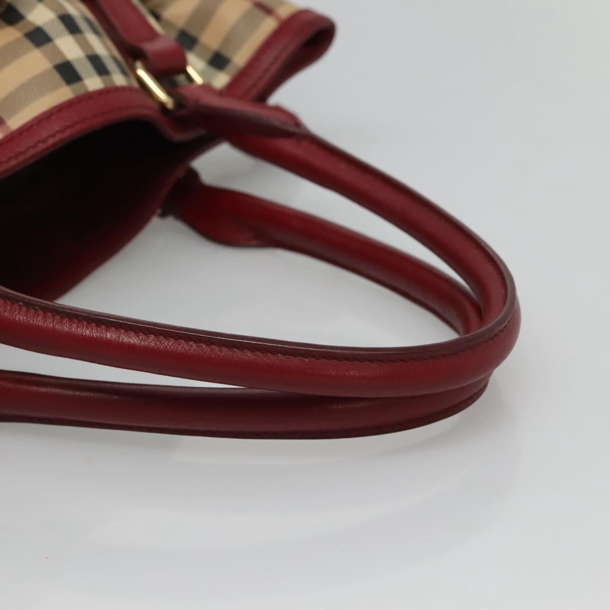 Burberry Nova Check Hand Bag Pvc Leather Beige - 7