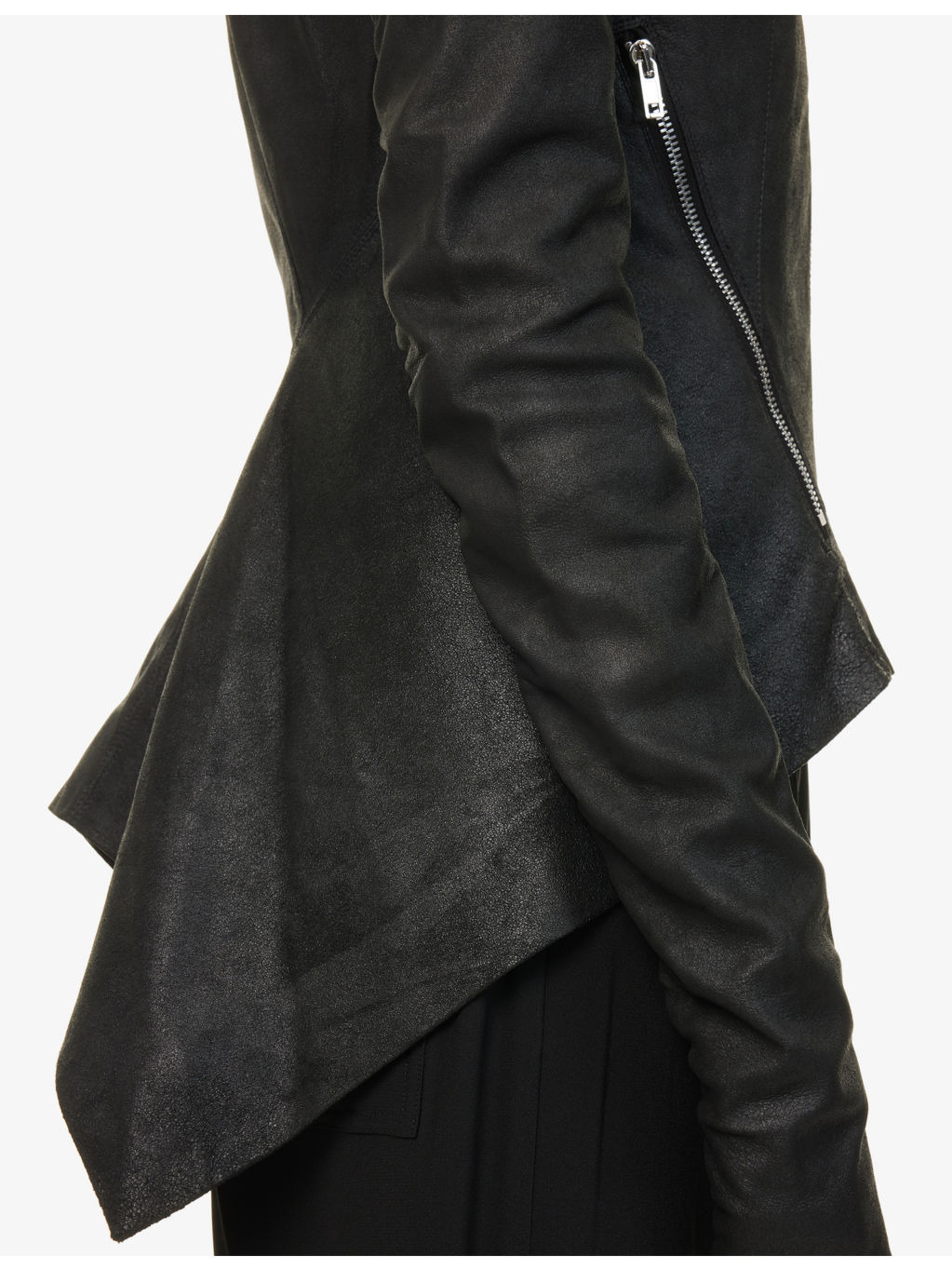 Naska Asymmetric Leather Biker Jacket - 6