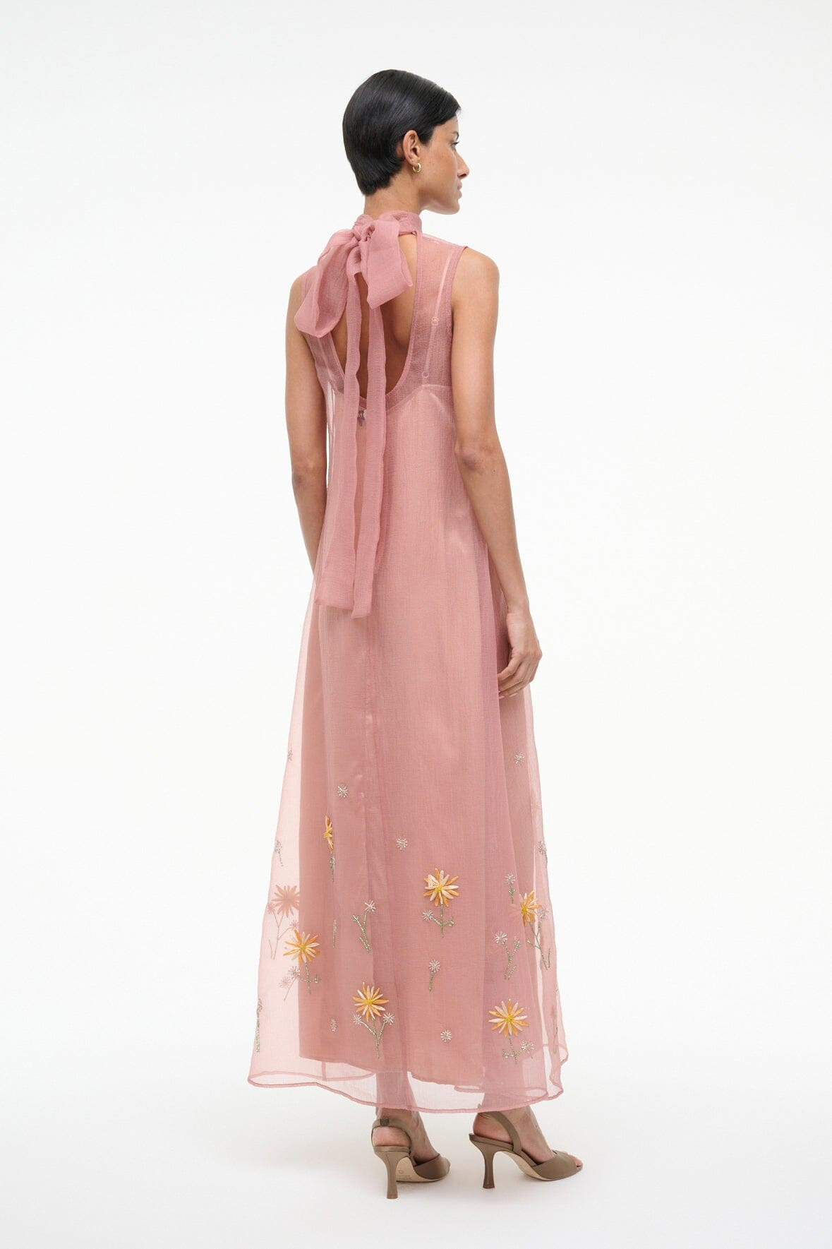 STAUD ALBEE DRESS DAHLIA DAYDREAM PINK - 3