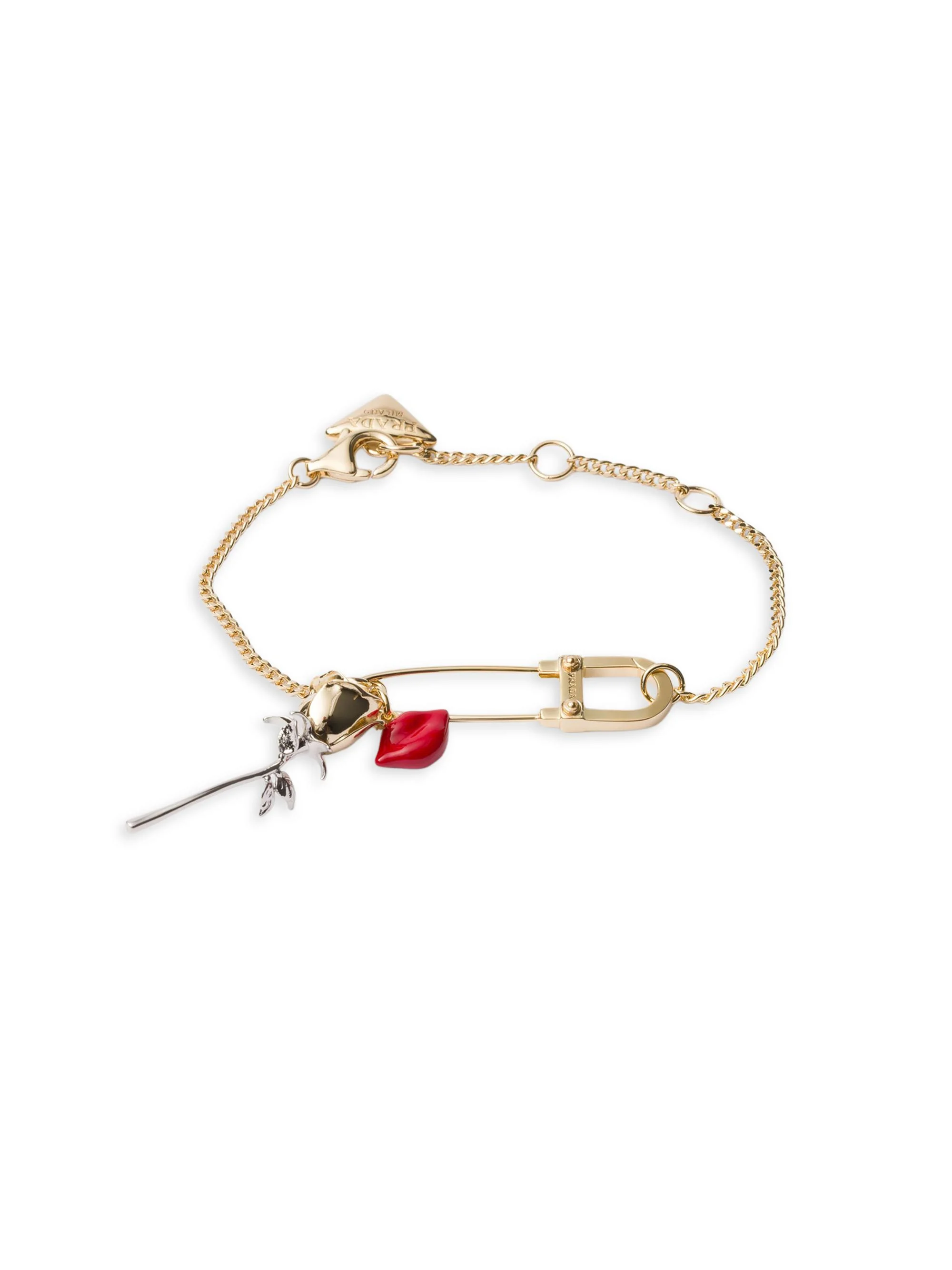 Women's Enameled Metal Bracelet - Gold Multi - 1