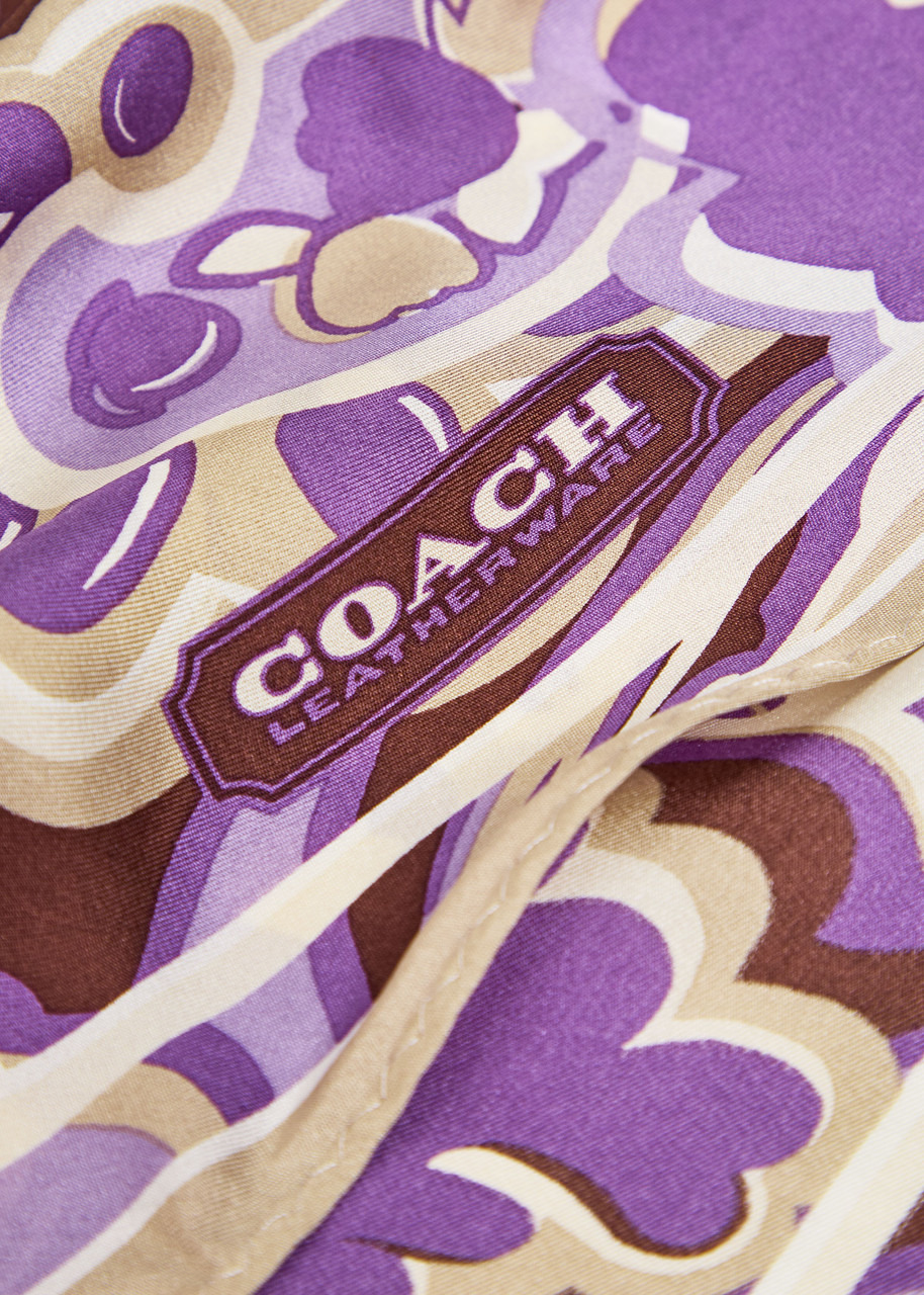 Coach Andrea Patterned Silk Triangle Scarf - 3