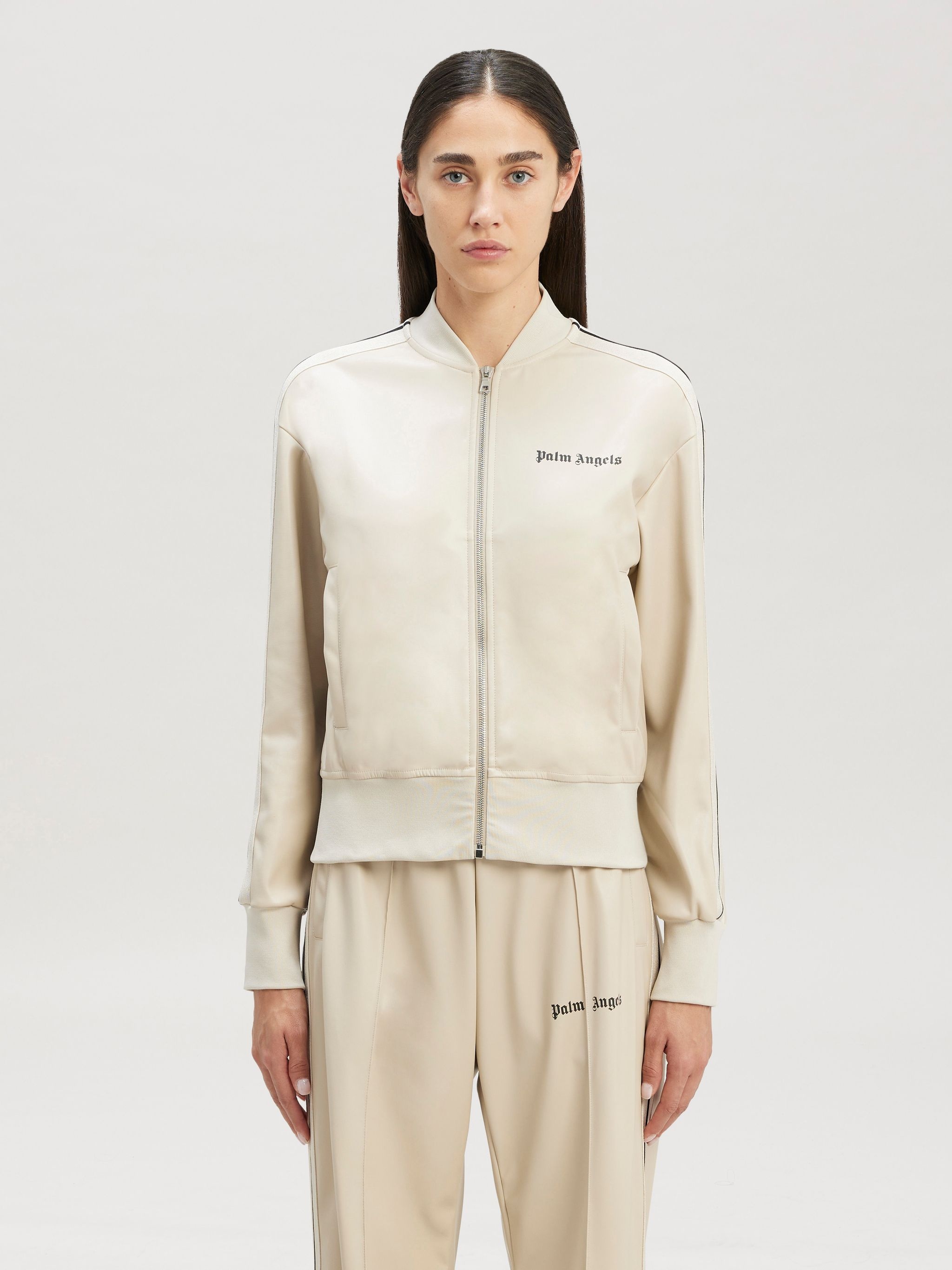 Leather Effct Bomber Track Jacket - 3