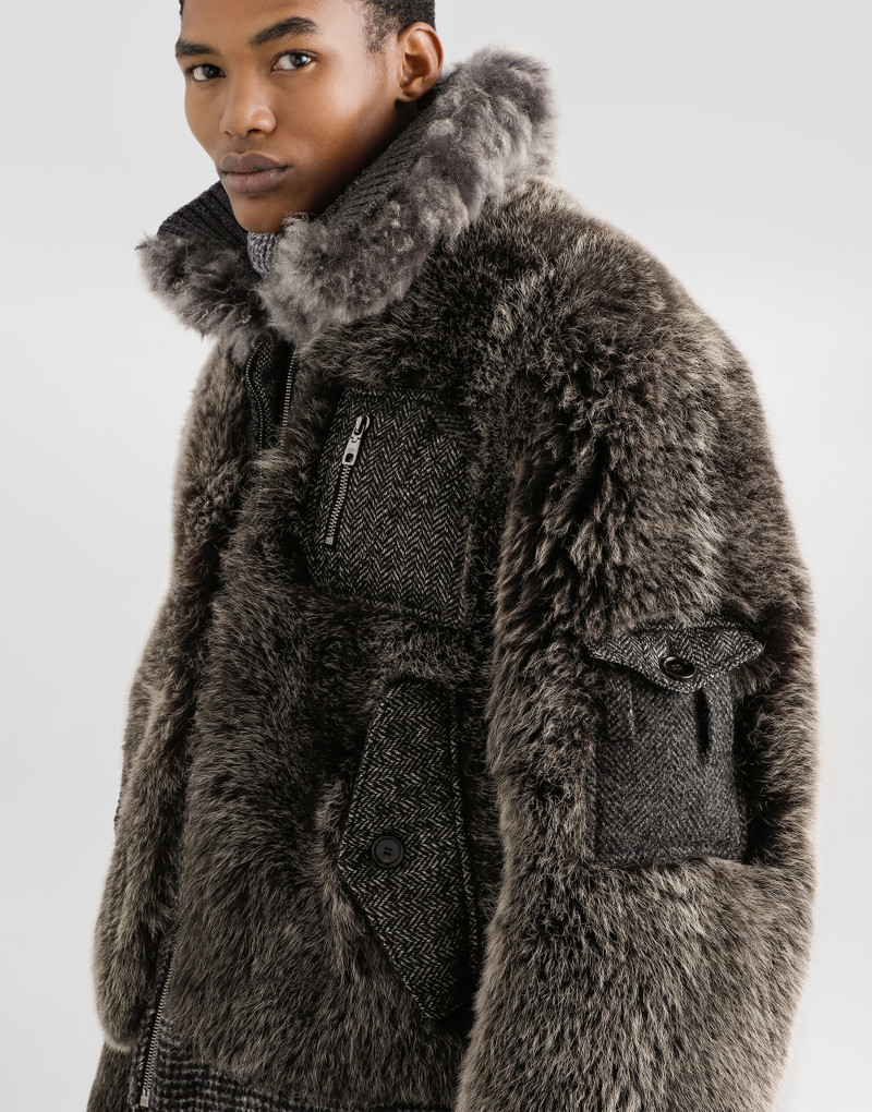 Single-breasted shearling coat 4