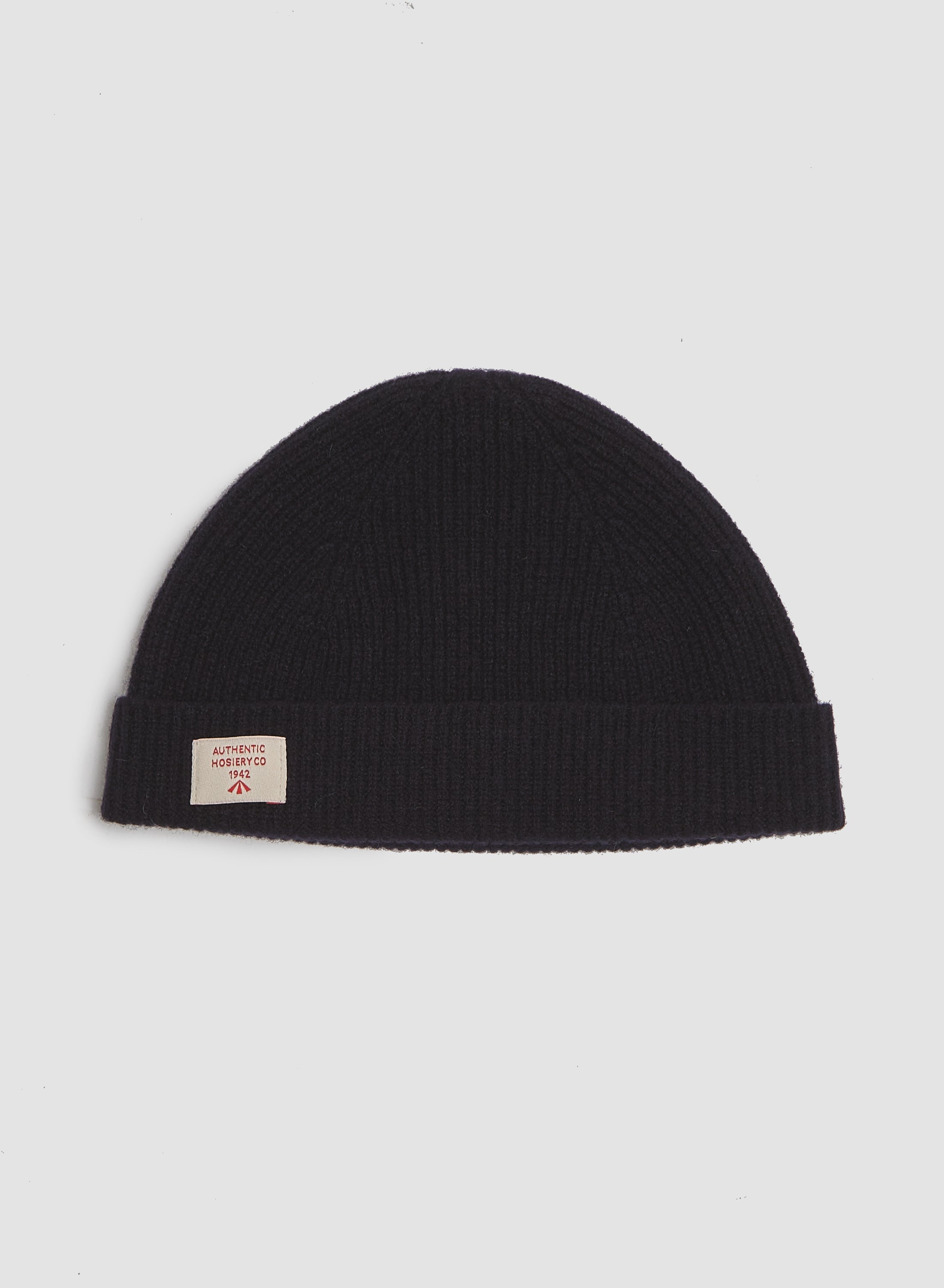 Lambswool Beanie in Navy - 1