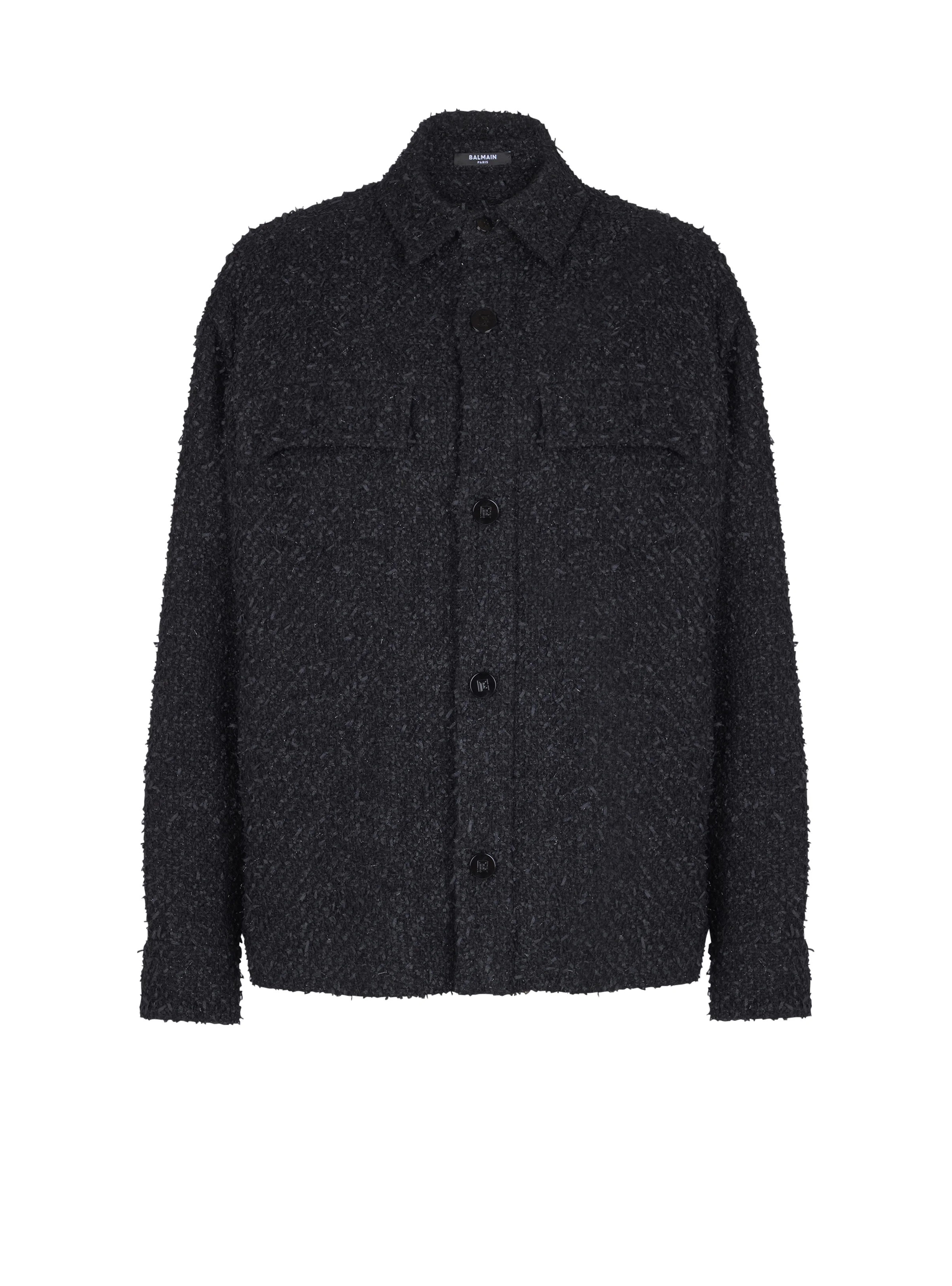 Monogram tweed overshirt - 1