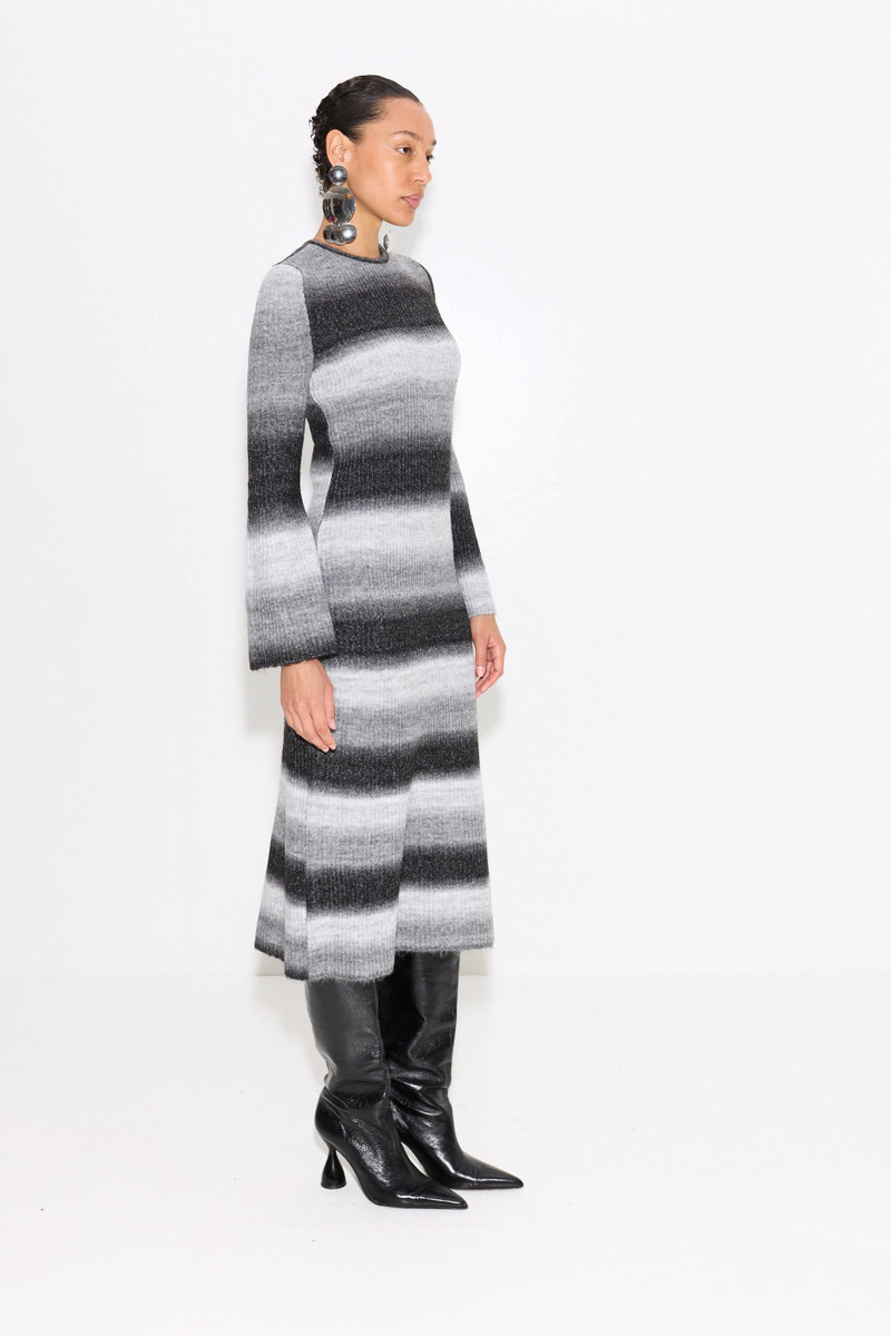 SIMONMILLER Axon Knit Dress in Black/Macadamia Multi outlook