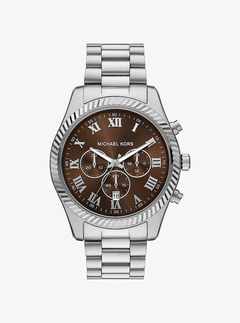 Oversized Lexington Silver-Tone Watch - 1