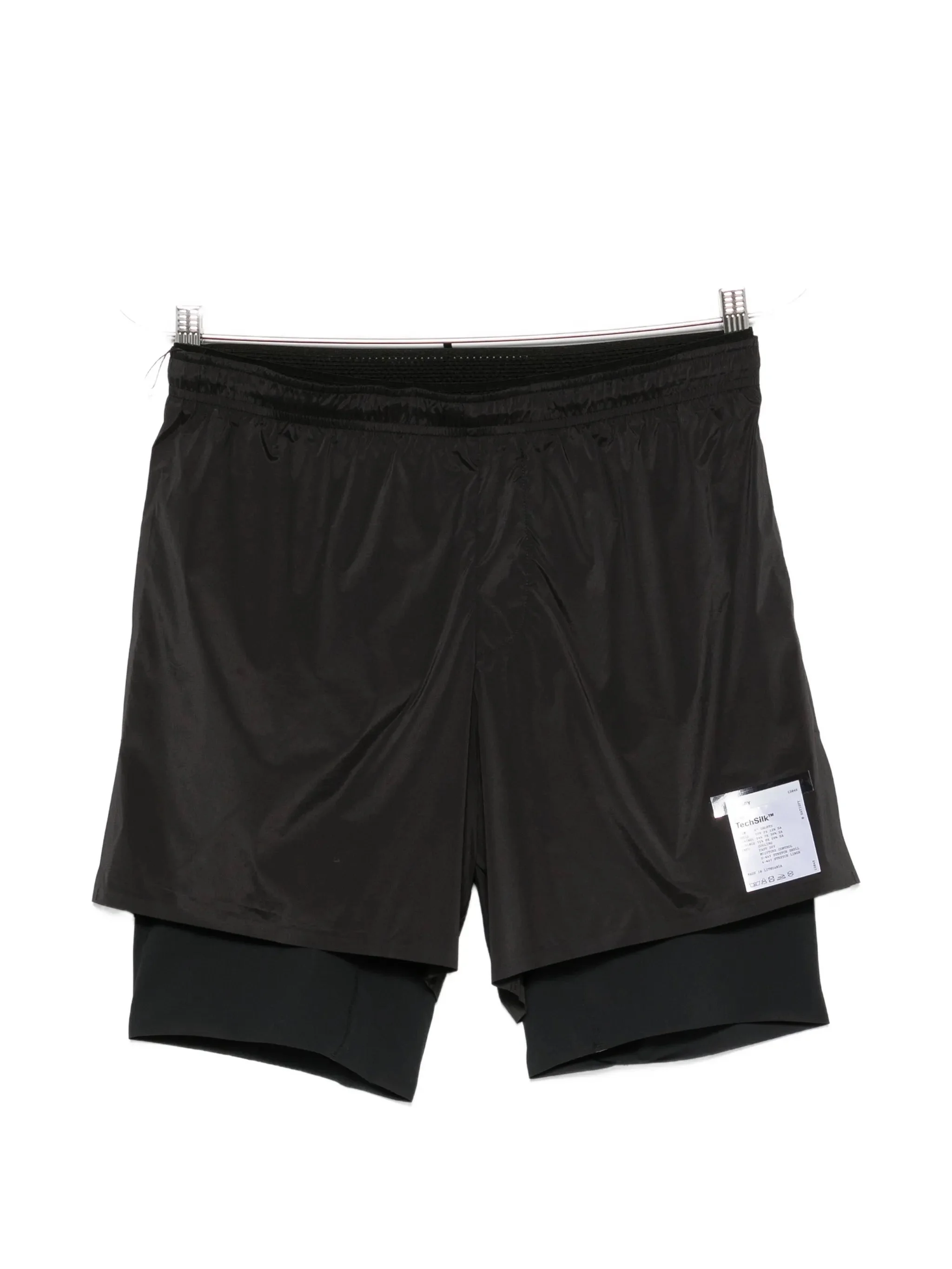 Satisfy Layered Logo-print Shorts - 1