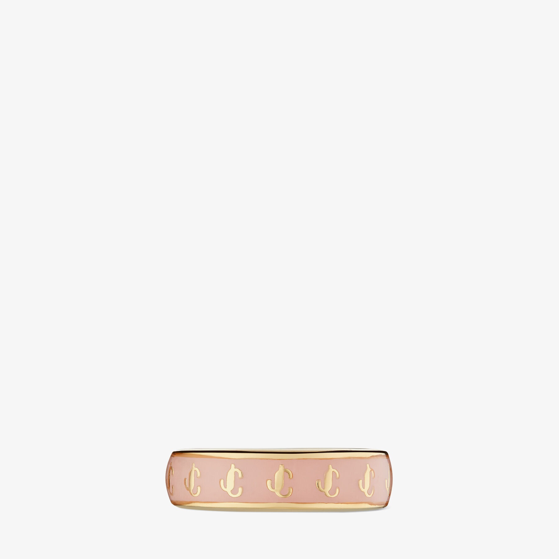 JC Enamel Ring
Gold-Finish Metal and Blossom Enamel JC Ring - 3