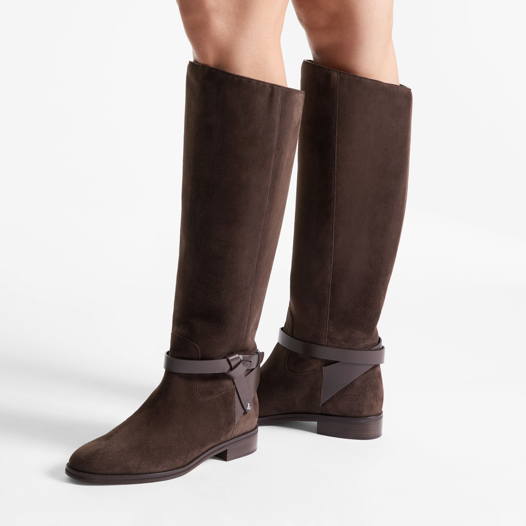 Lawton Knee Boot Flat
Chocolate Suede and Calf Leather Knee High Boots - 2