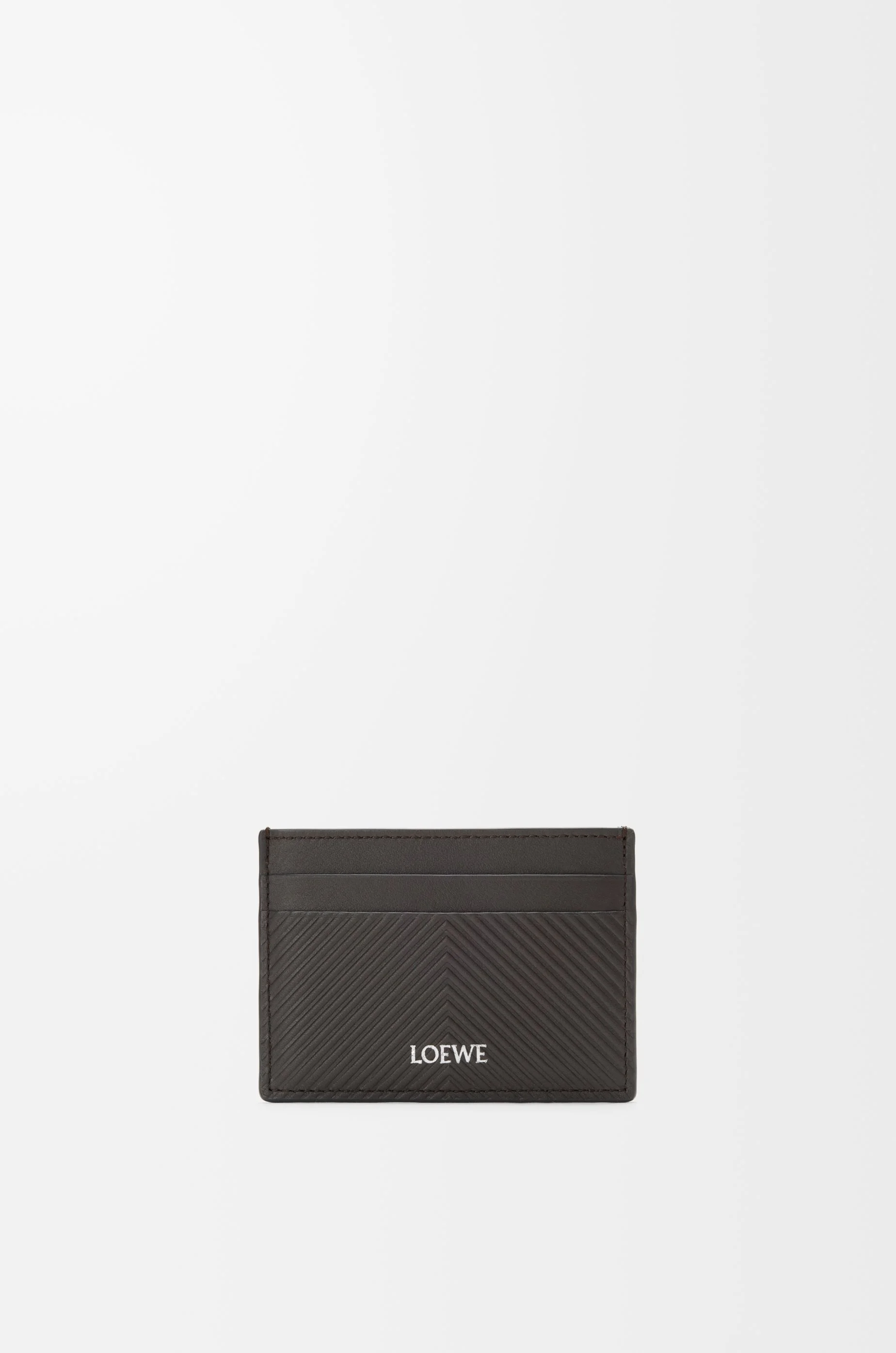 Plain cardholder in textured classic calfskin - 1