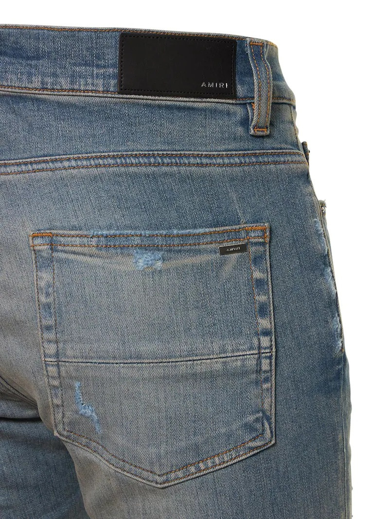 15CM BROKEN TAPERED DENIM JEANS 8
