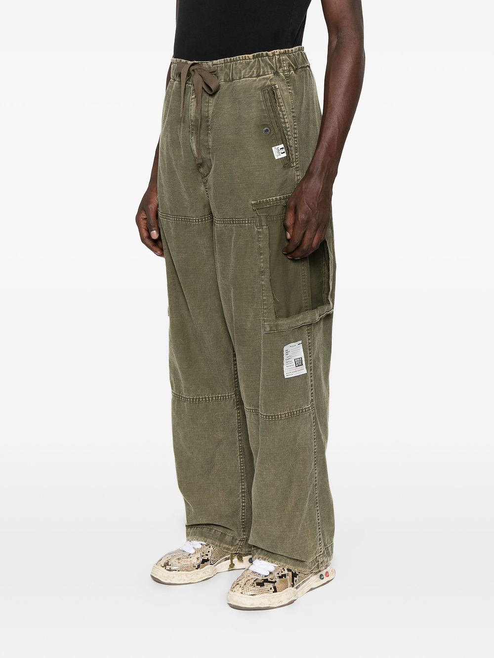 cargo pocket drawstring trousers - 3