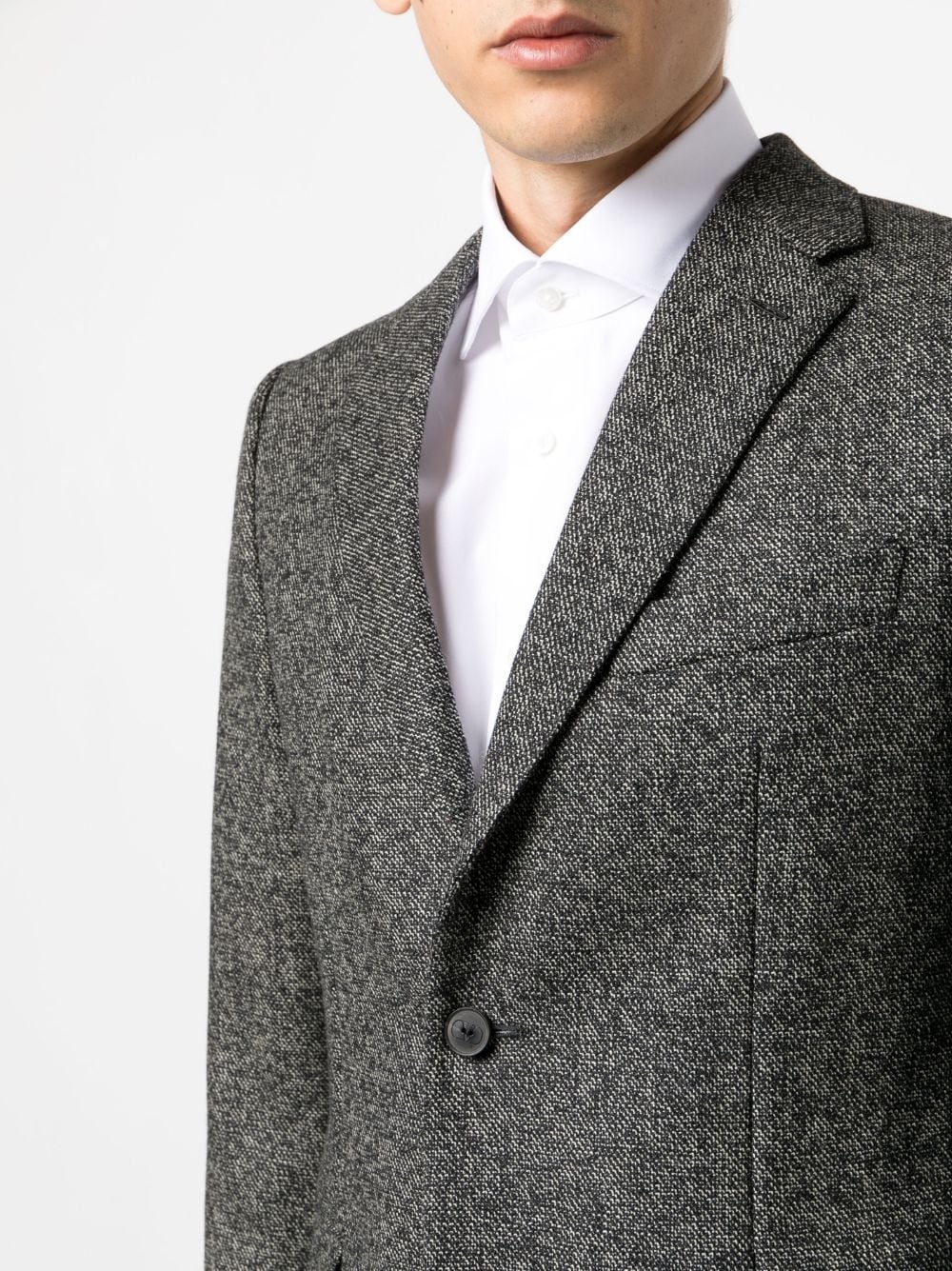 single-breasted tweed suit - 5