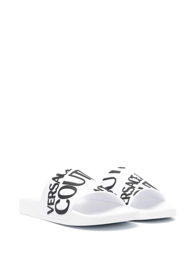 VERSACE JEANS COUTURE logo-print flat slides outlook