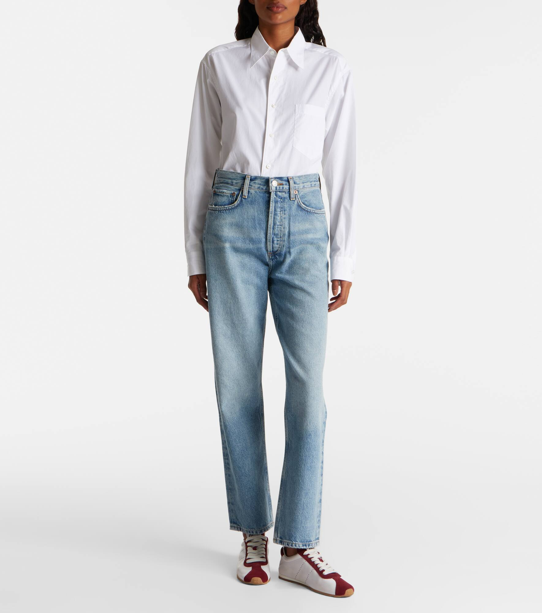 90's Pinch Waist high-rise straight jeans - 7