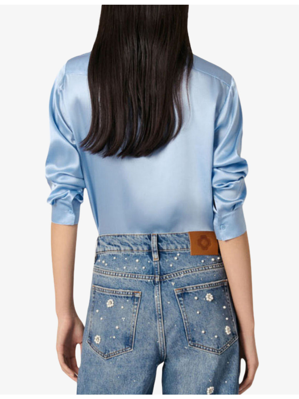 Relaxed-fit long-sleeved silk shirt - 4