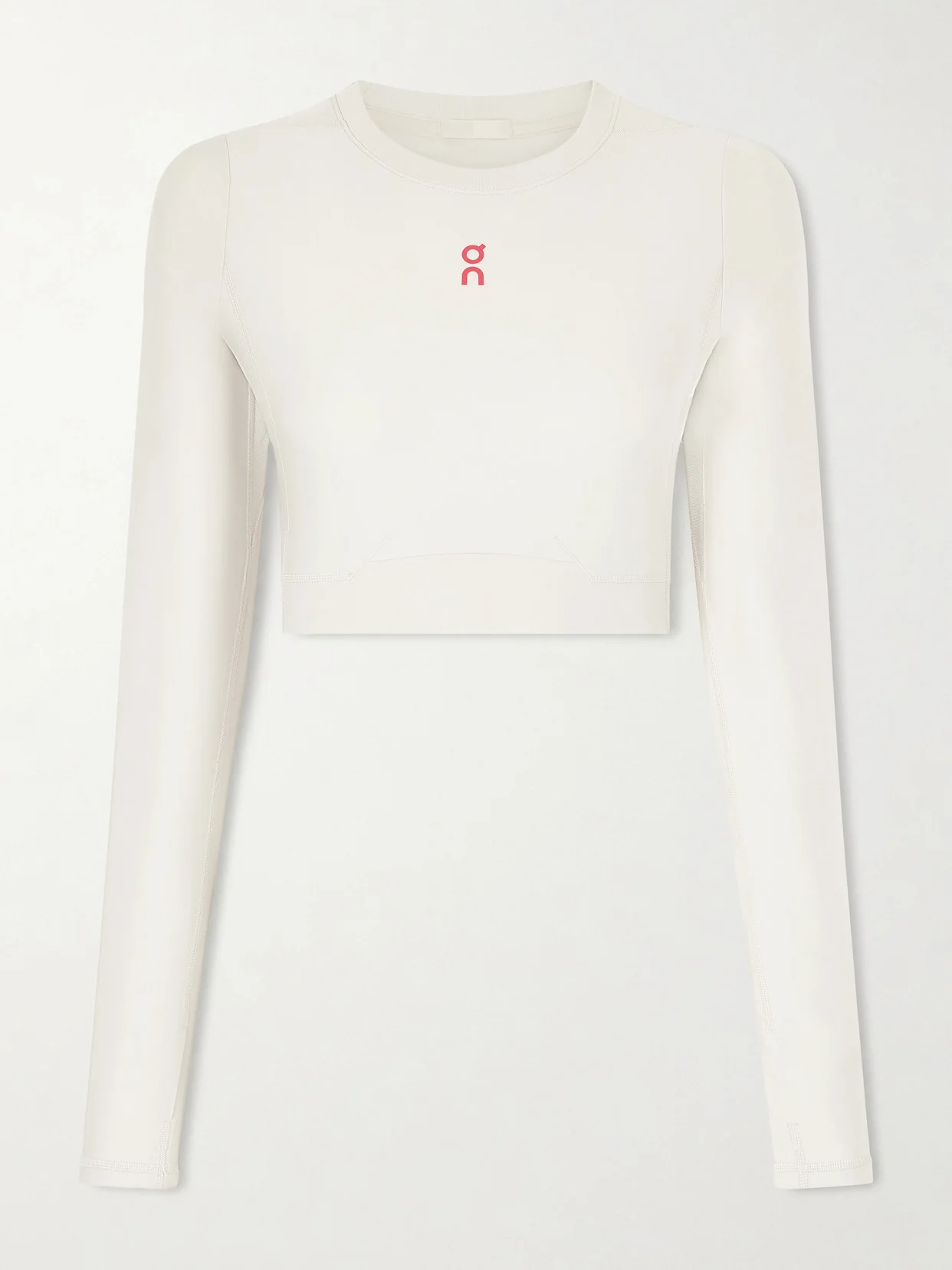 Year Of The Horse Cropped Mesh-trimmed Stretch Recycled Top - 1