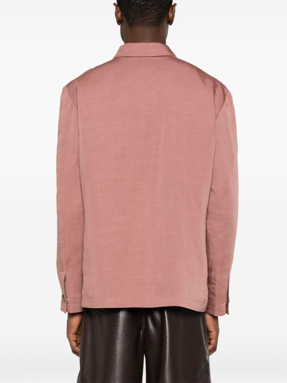 spread-collar shirt jacket - 4