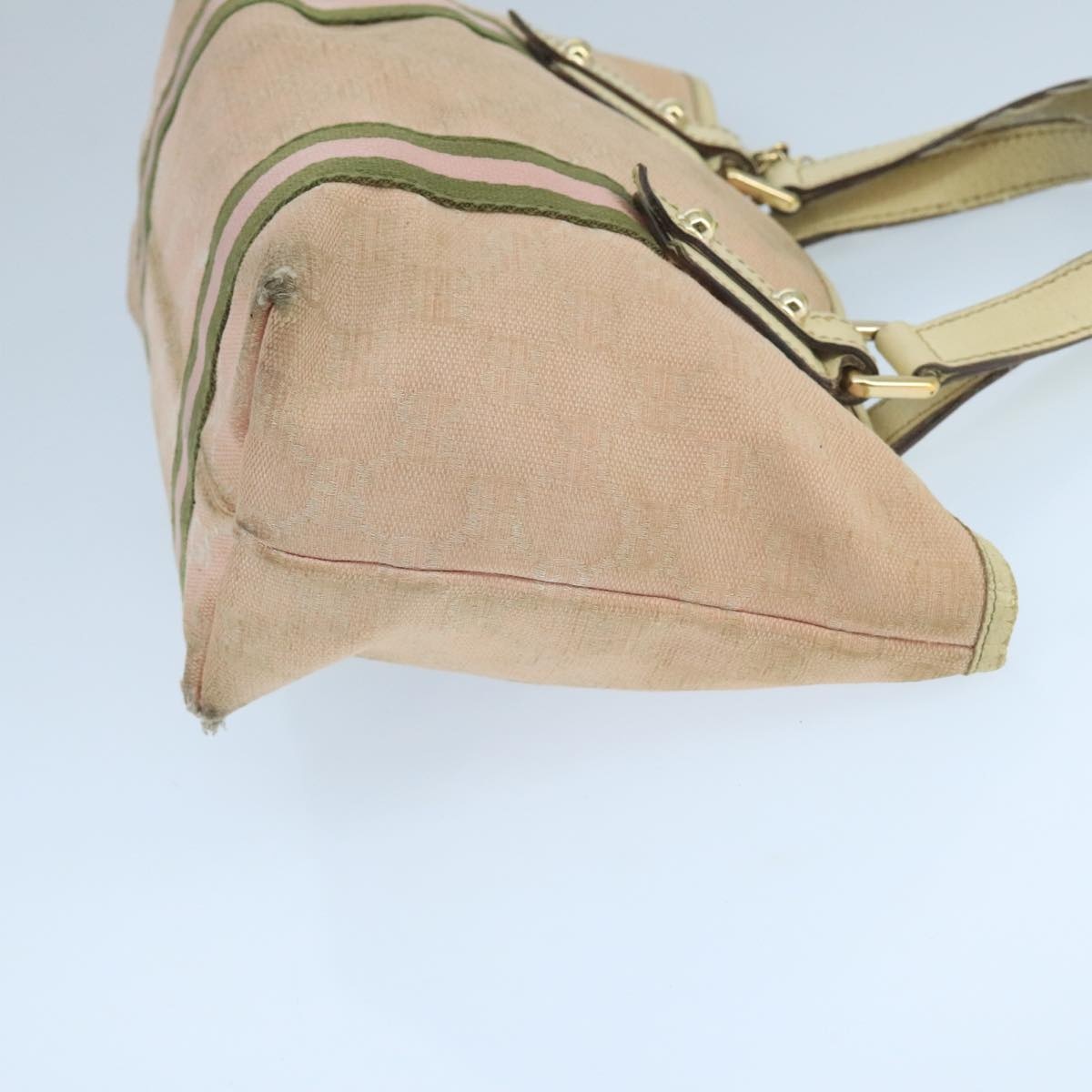 GUCCI GG Canvas Hand Bag Pink Cream Gold - 3