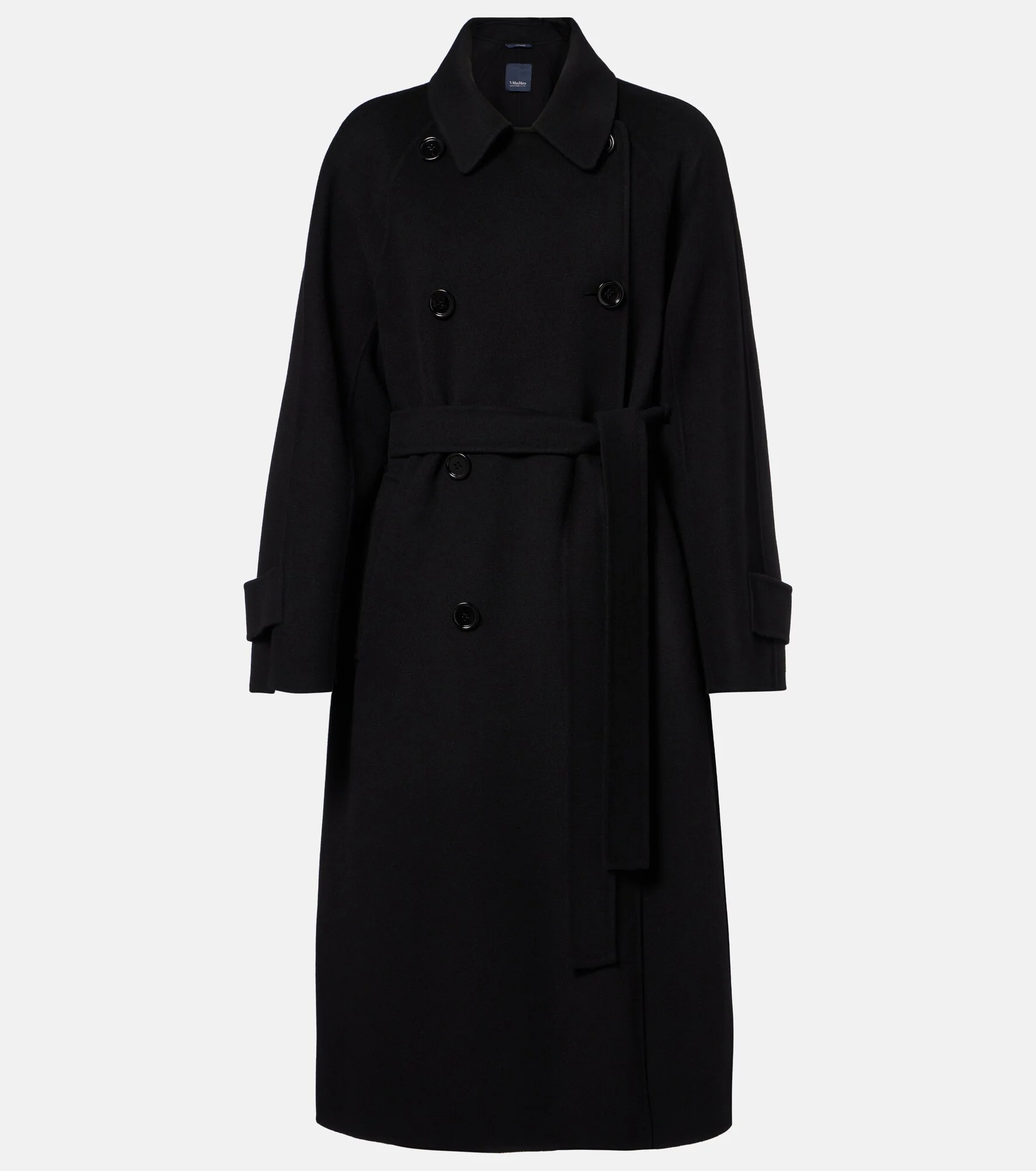 Double-breasted virgin wool coat - 1