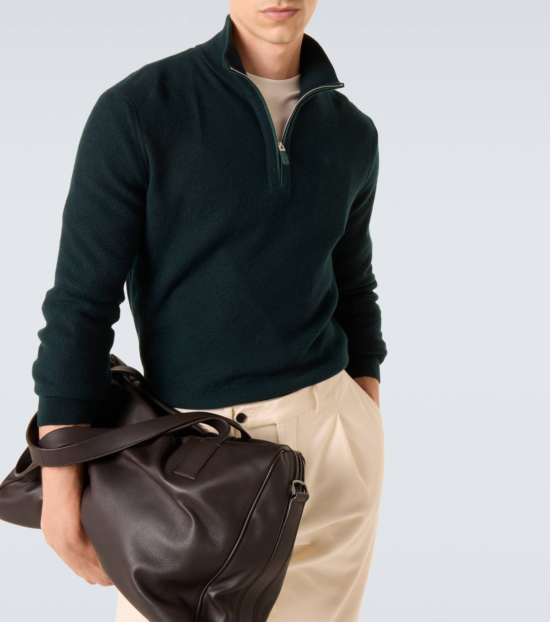 Cashmere half-zip sweater - 5