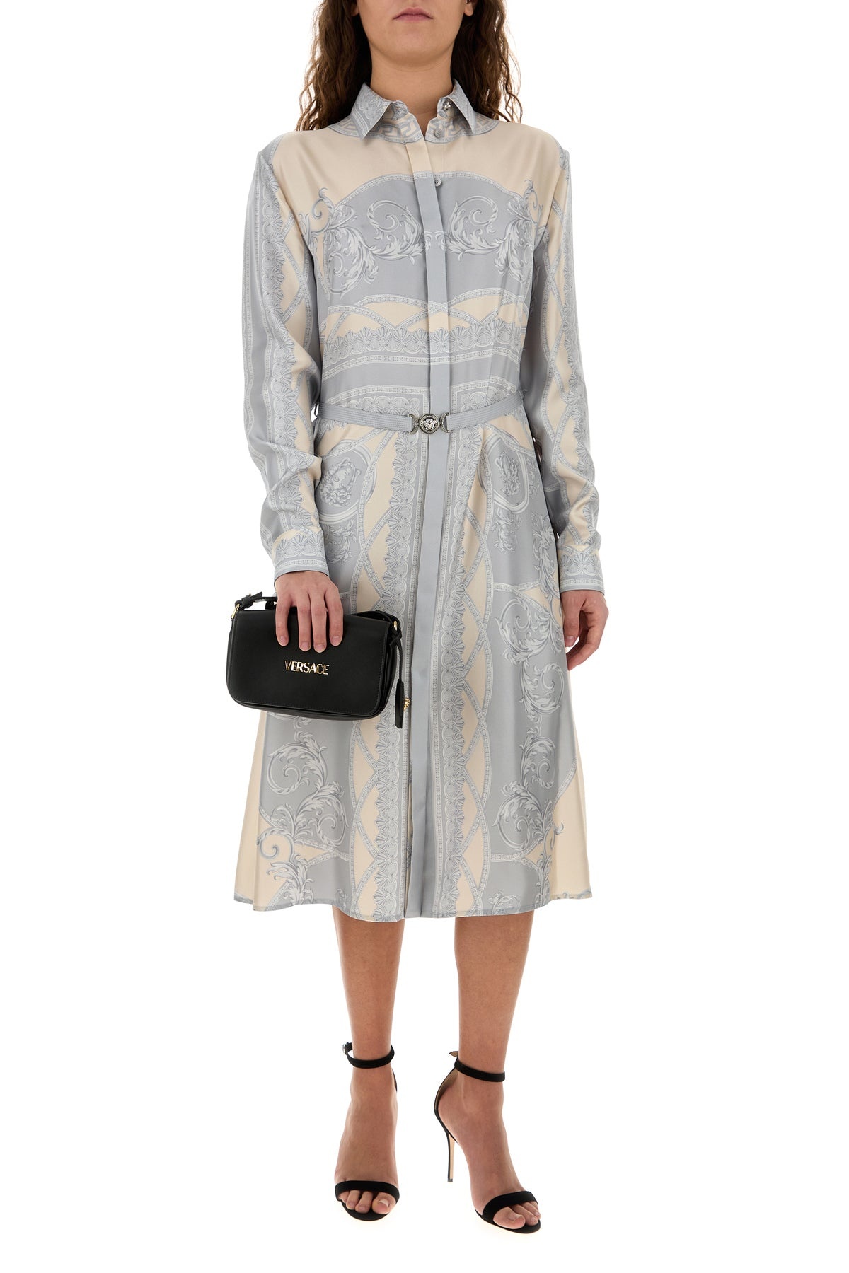 Printed silk shirt dress - 6
