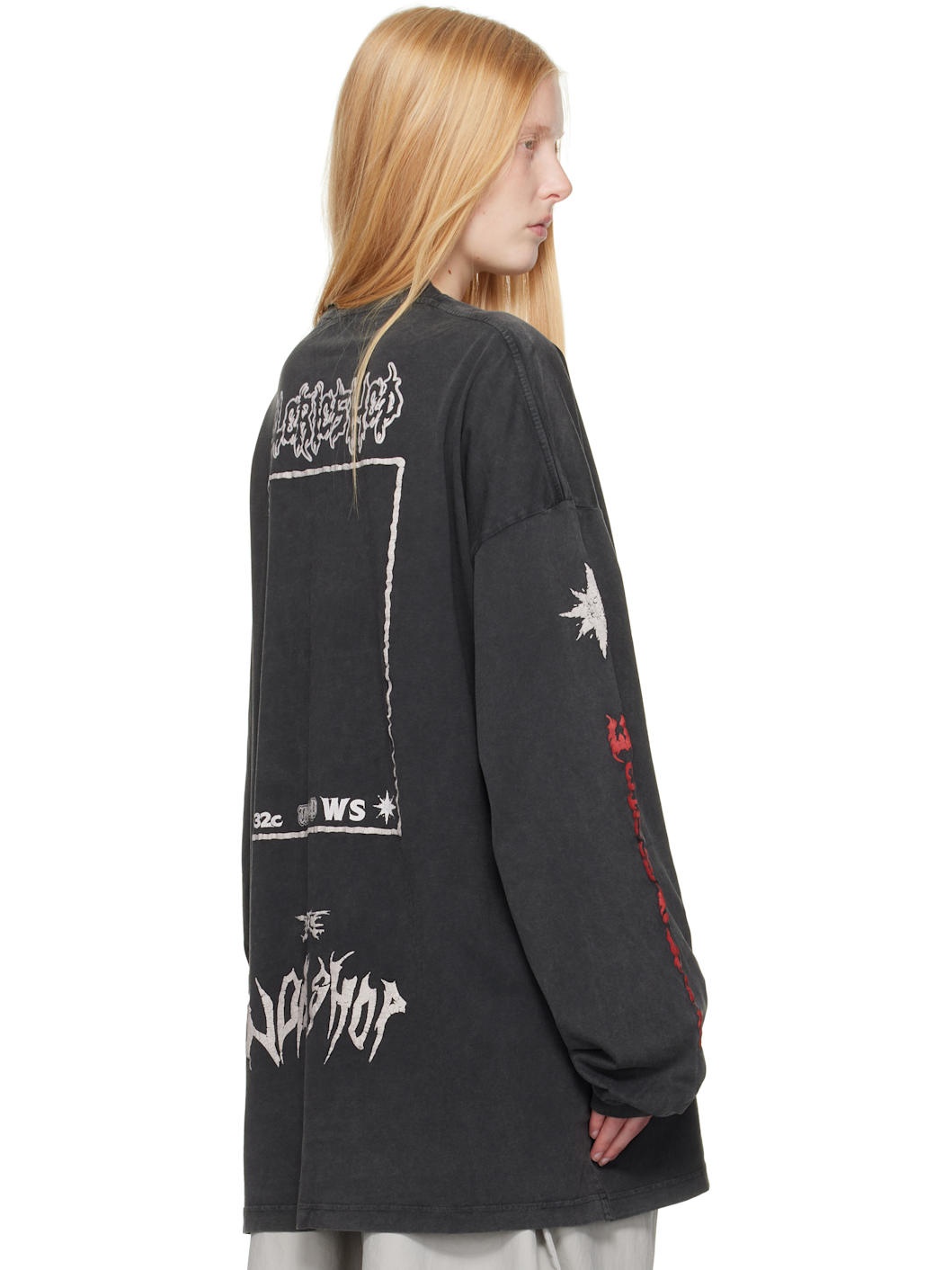 Gray Telepresence Oversized T-shirt - 3