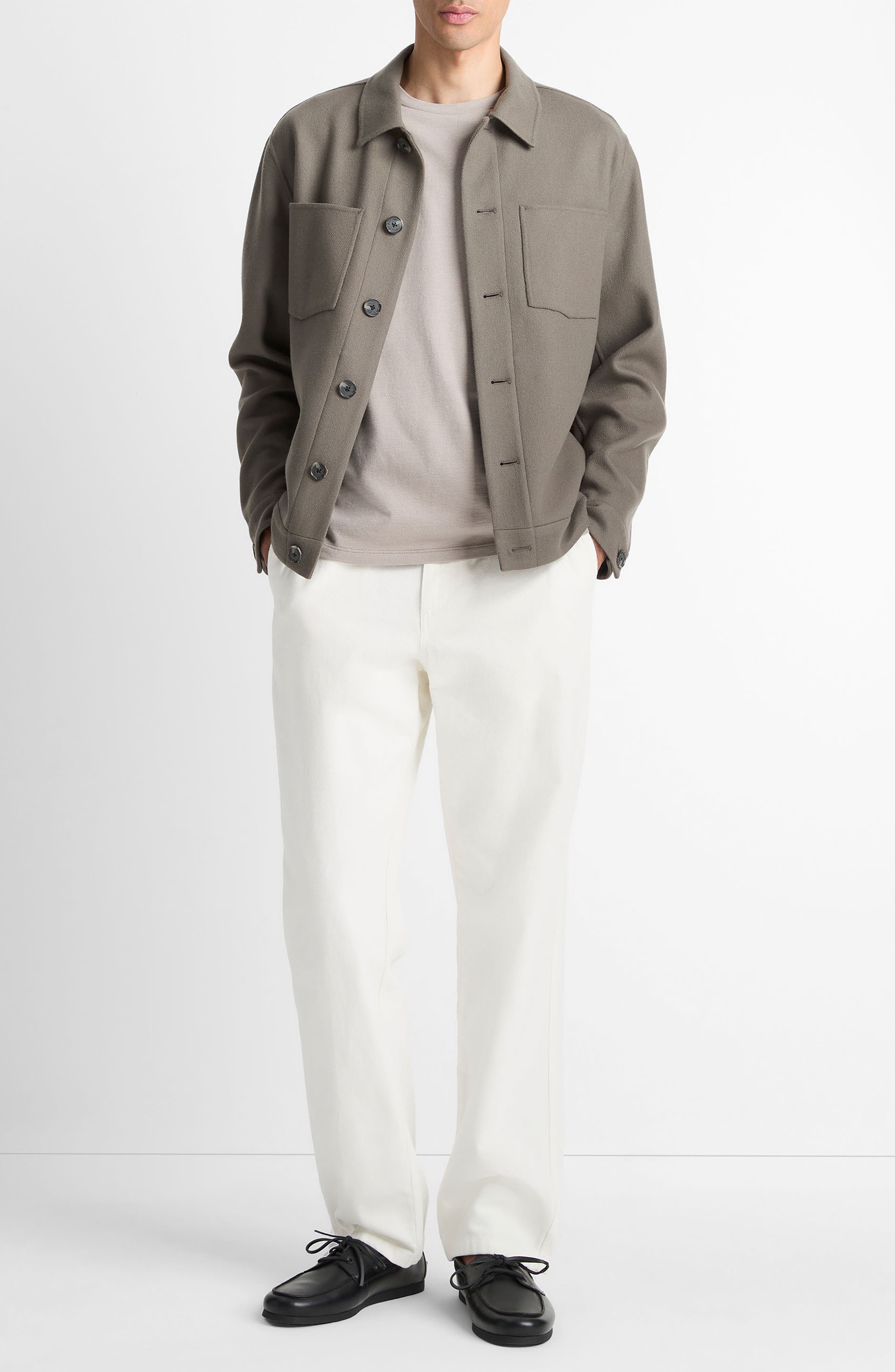 Vince Splittable Wool Blend Shop Jacket in Smoke at Nordstrom - 3