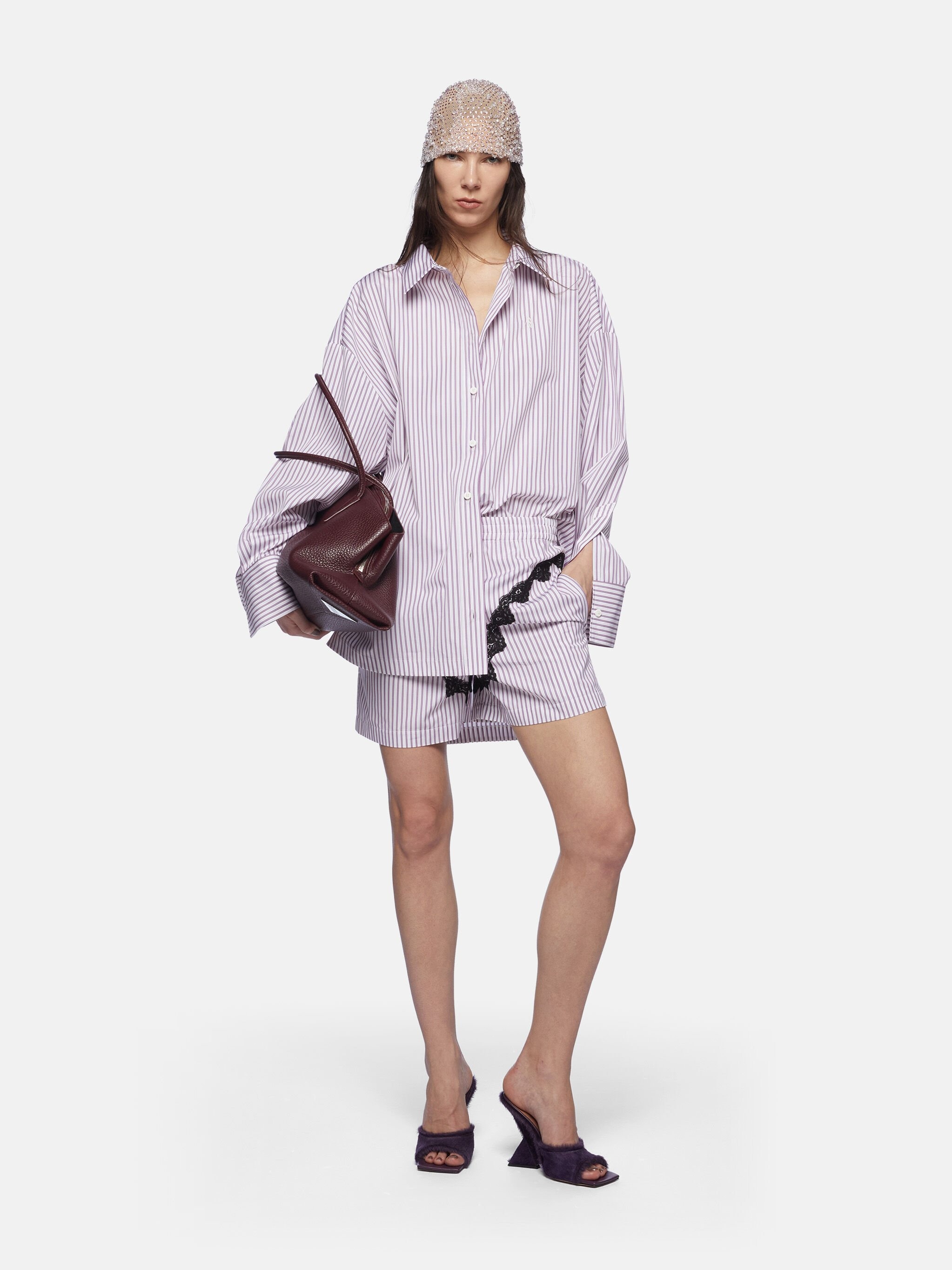 WHITE AND PURPLE SHORT PANTS - 2