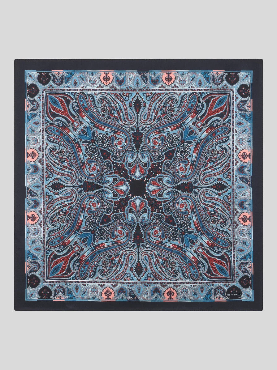 SILK JACQUARD POCKET SQUARE - 1
