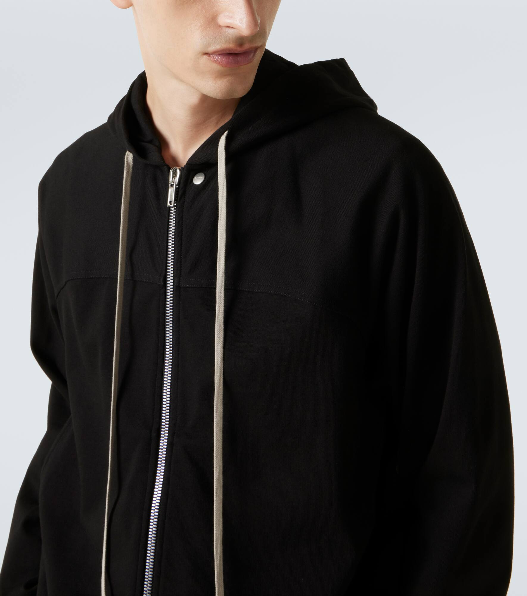 Zip-up cotton jersey hoodie - 5