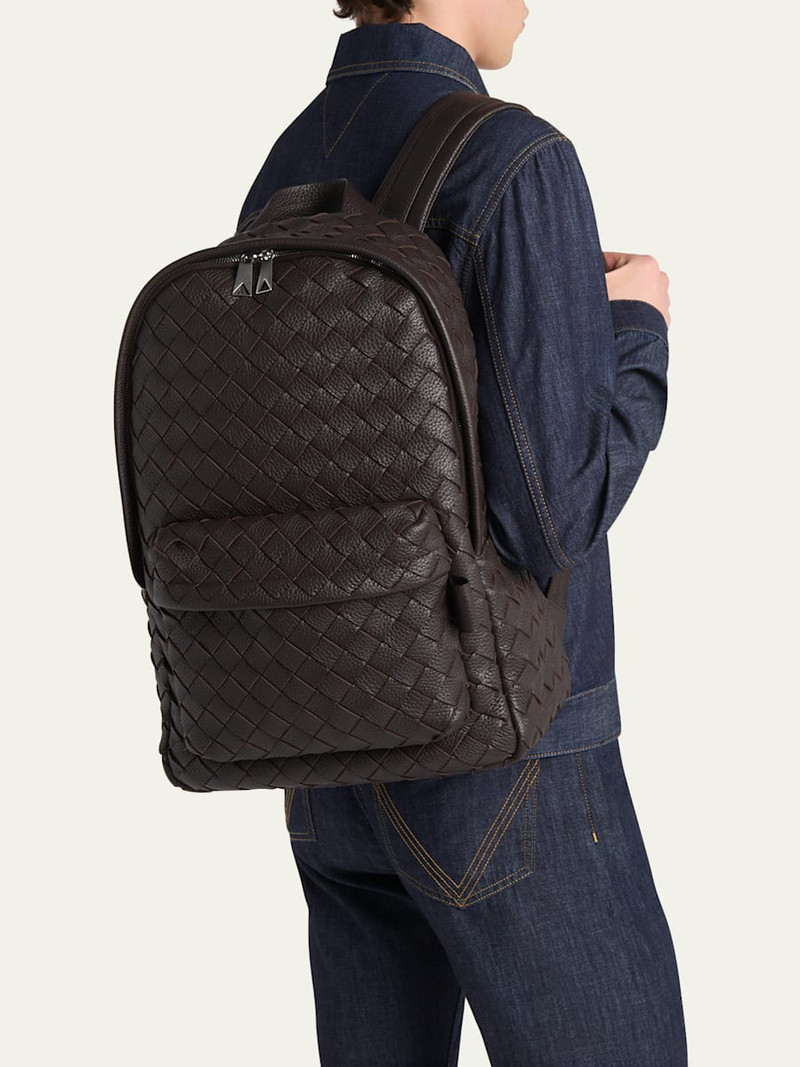 Bottega Veneta Men's Intrecciato 20 Taurillon Backpack outlook